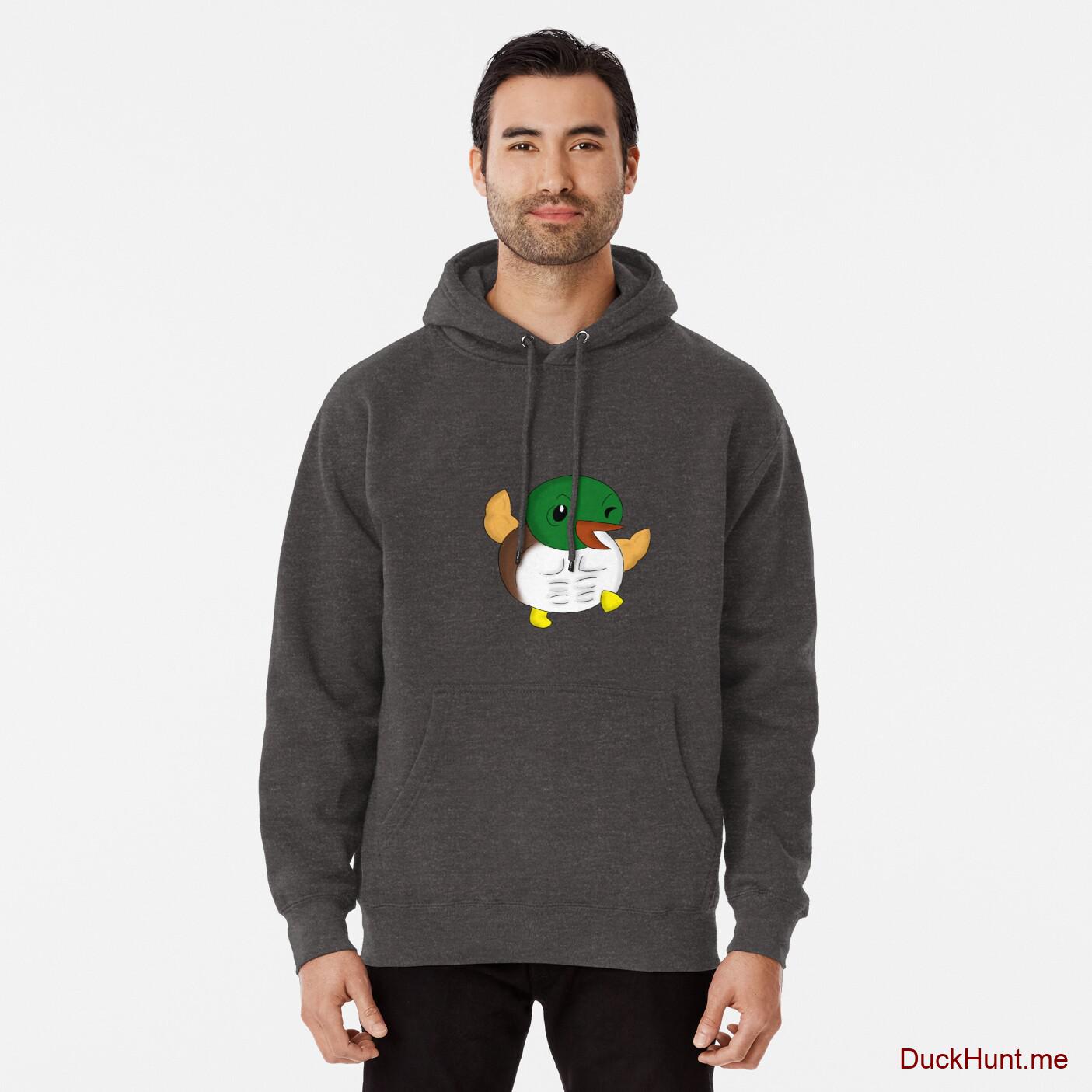 Super duck Charcoal Heather Pullover Hoodie (Front printed)
