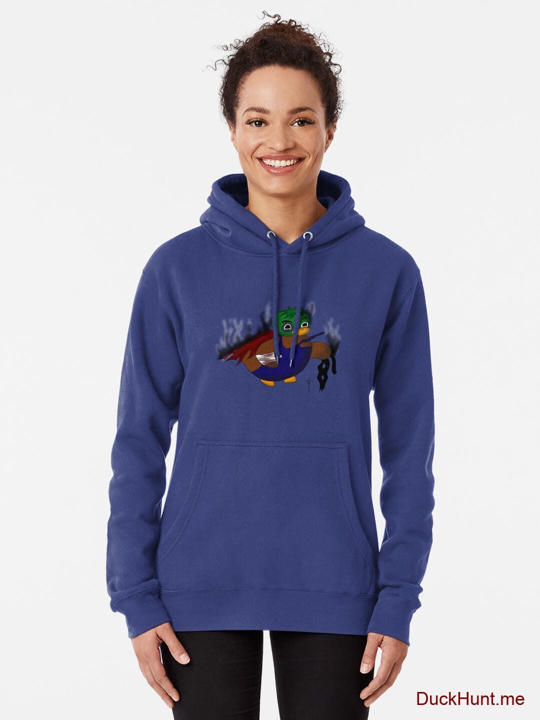 Dead Boss Duck (smoky) Blue Pullover Hoodie (Front printed) alternative image 1