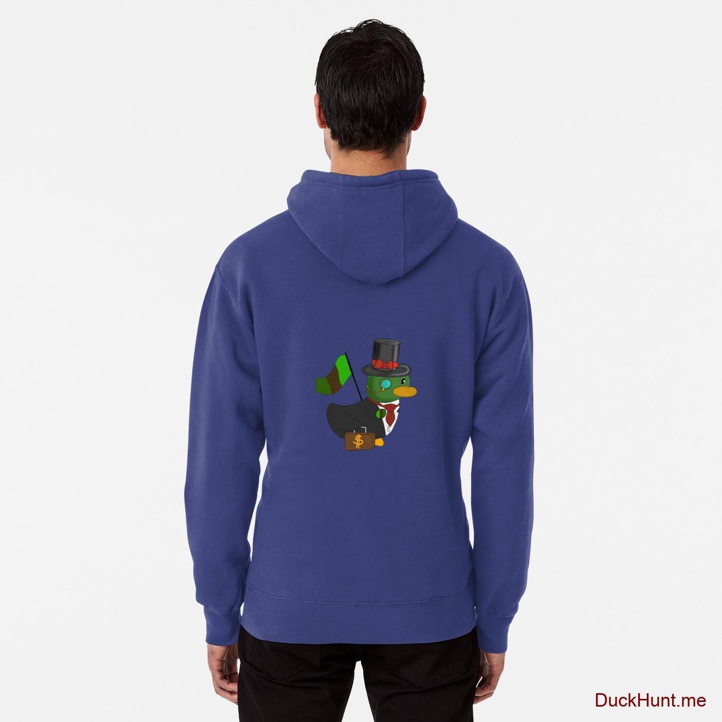 Golden Duck Blue Pullover Hoodie (Back printed)