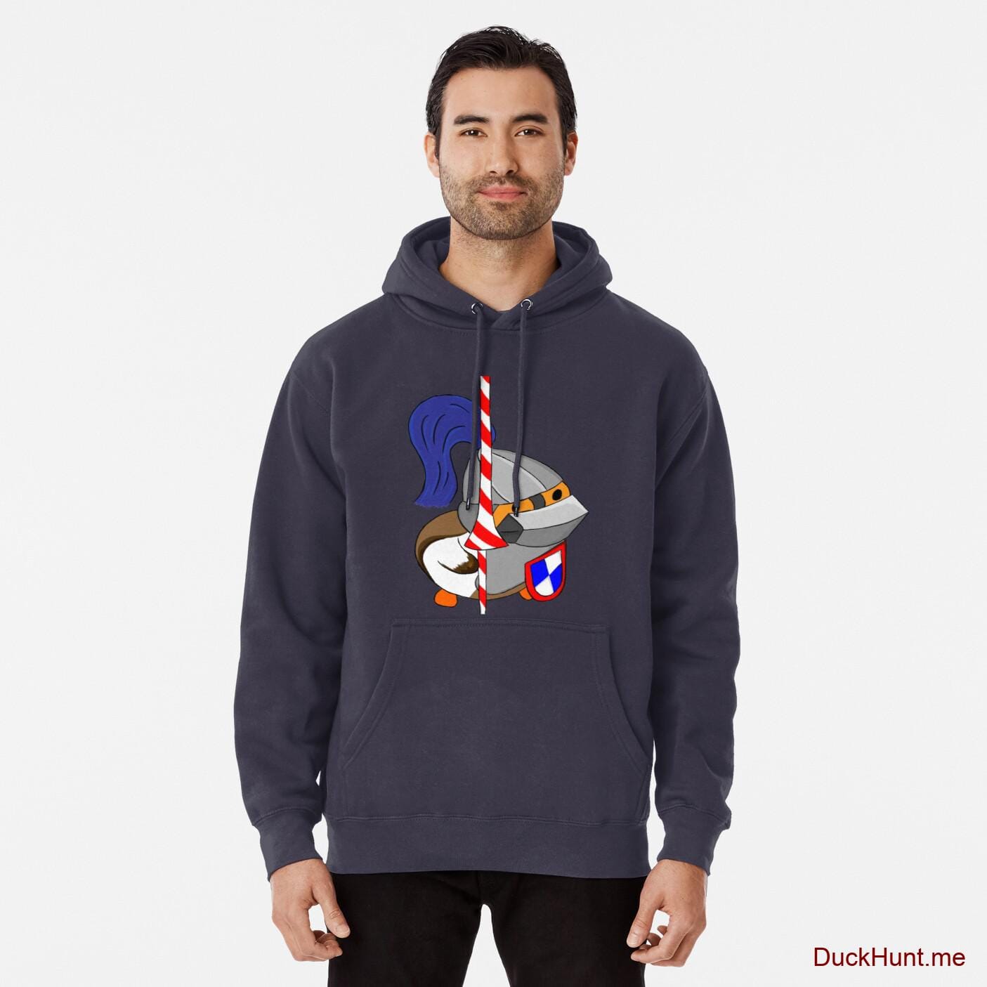 Armored Duck Dark Blue Pullover Hoodie (Front printed)