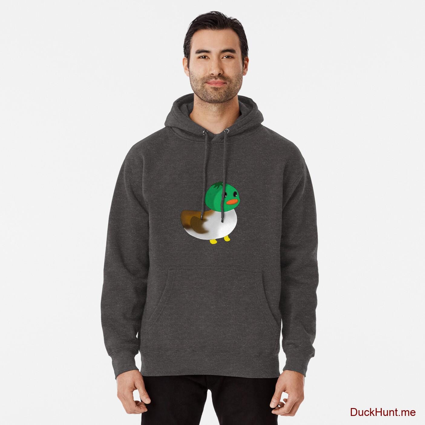 Normal Duck Charcoal Heather Pullover Hoodie (Front printed)