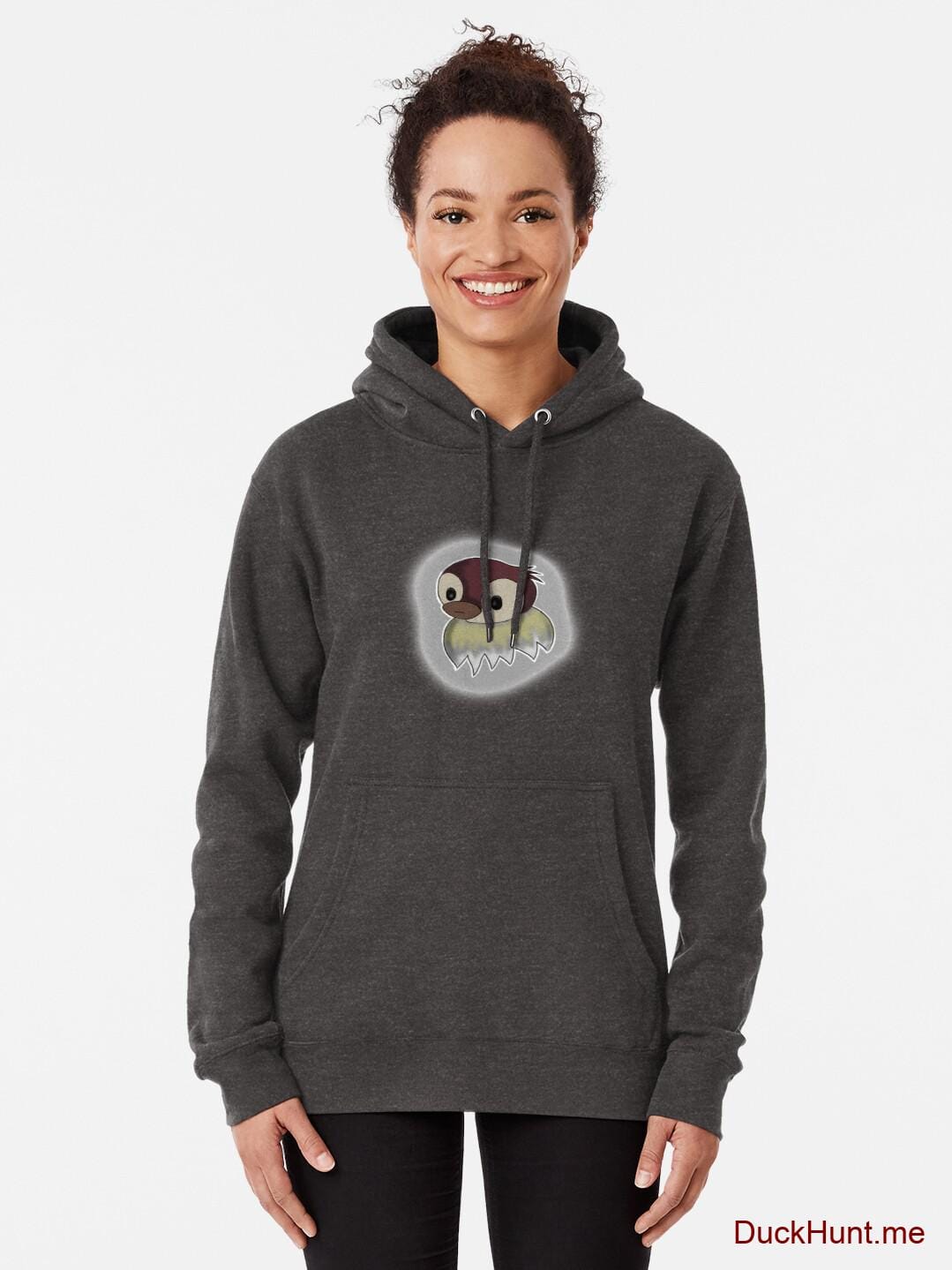 Ghost Duck (foggy) Charcoal Heather Pullover Hoodie (Front printed) alternative image 1