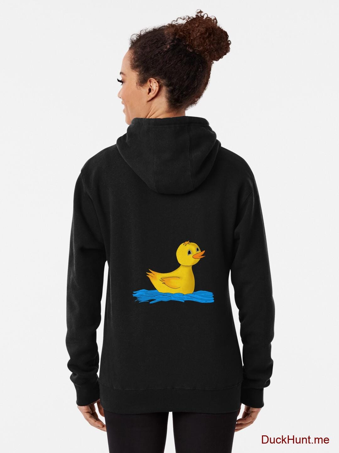 Plastic Duck Black Pullover Hoodie (Back printed) alternative image 1