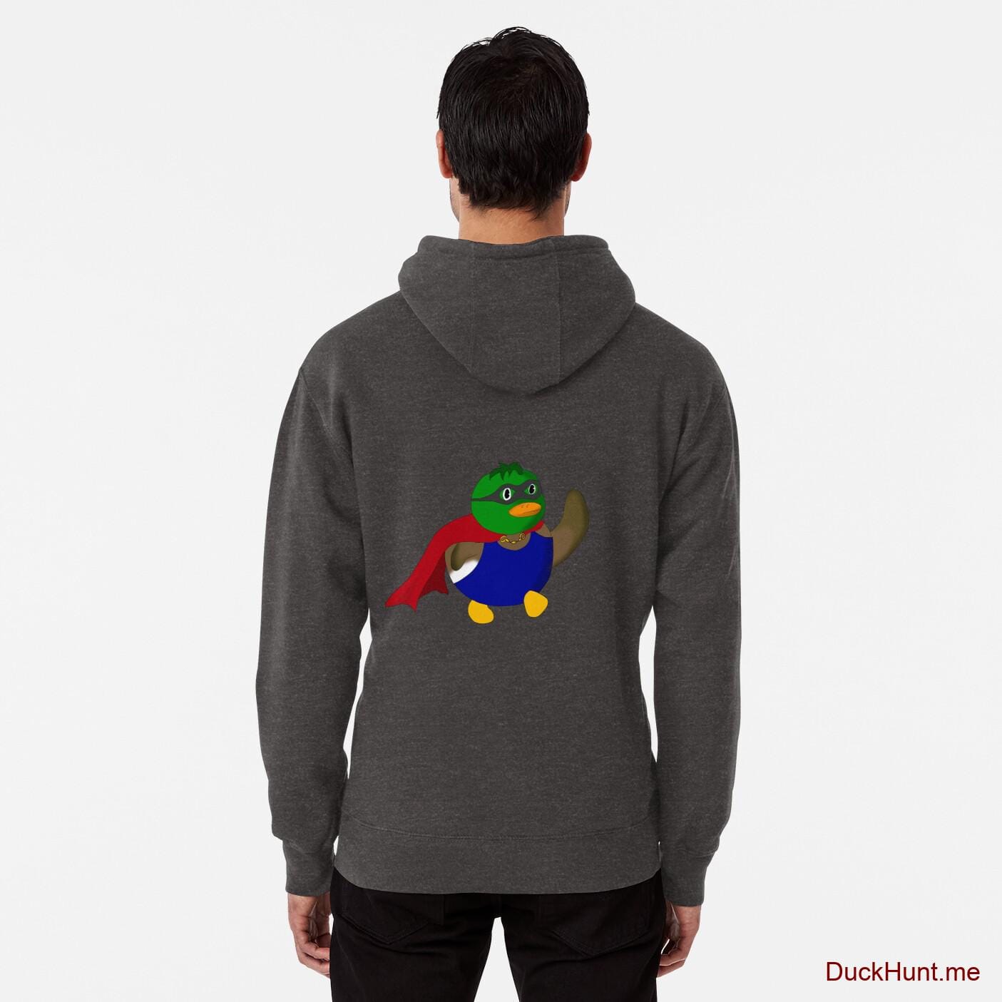 Alive Boss Duck Charcoal Heather Pullover Hoodie (Back printed)