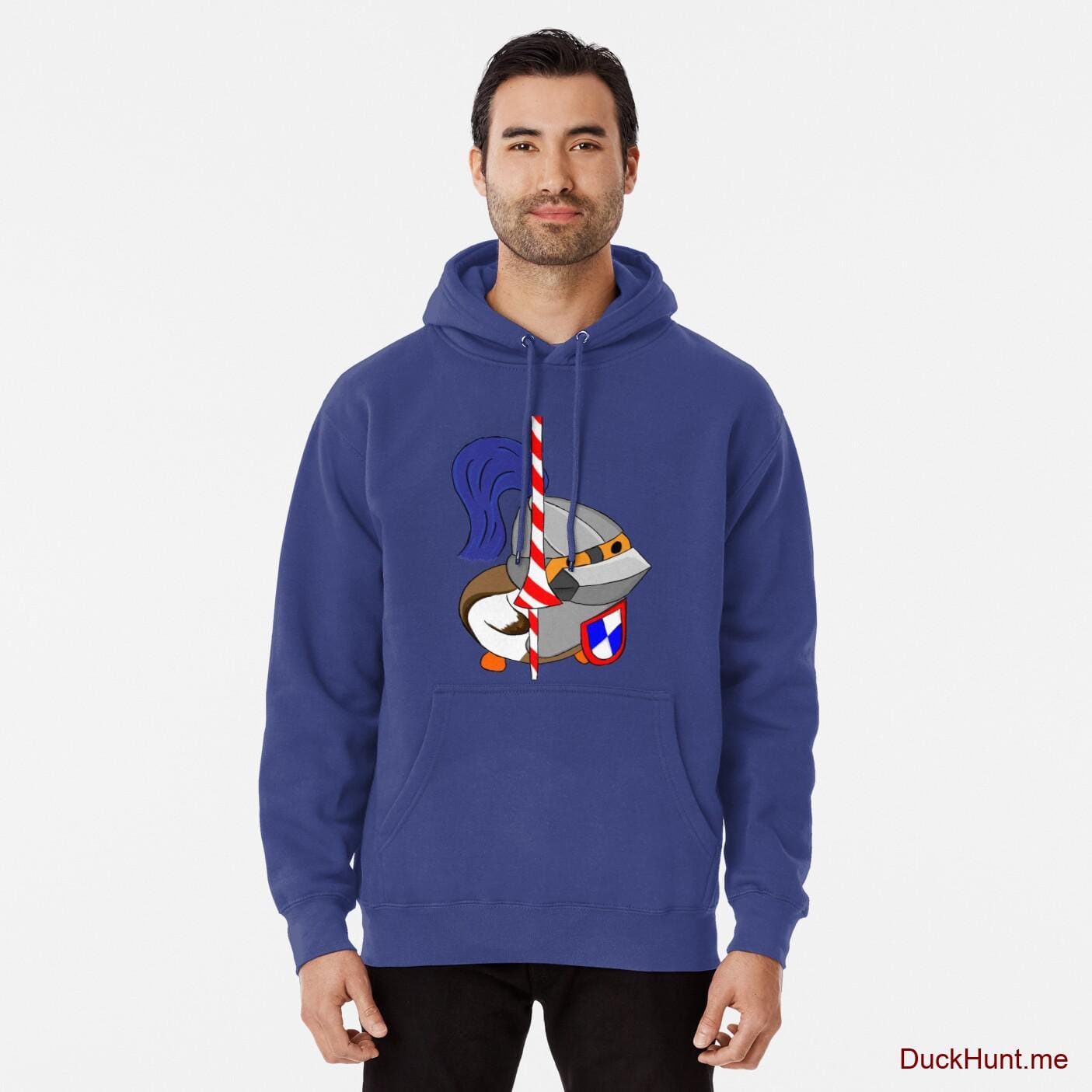 Armored Duck Blue Pullover Hoodie (Front printed)