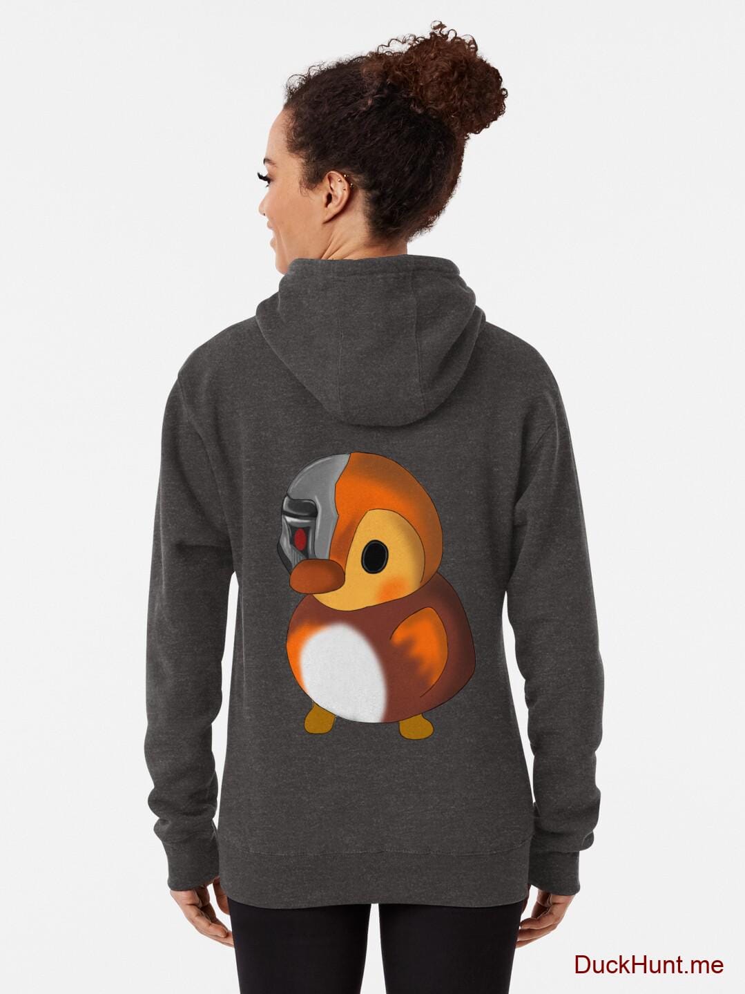 Mechanical Duck Charcoal Heather Pullover Hoodie (Back printed) alternative image 1