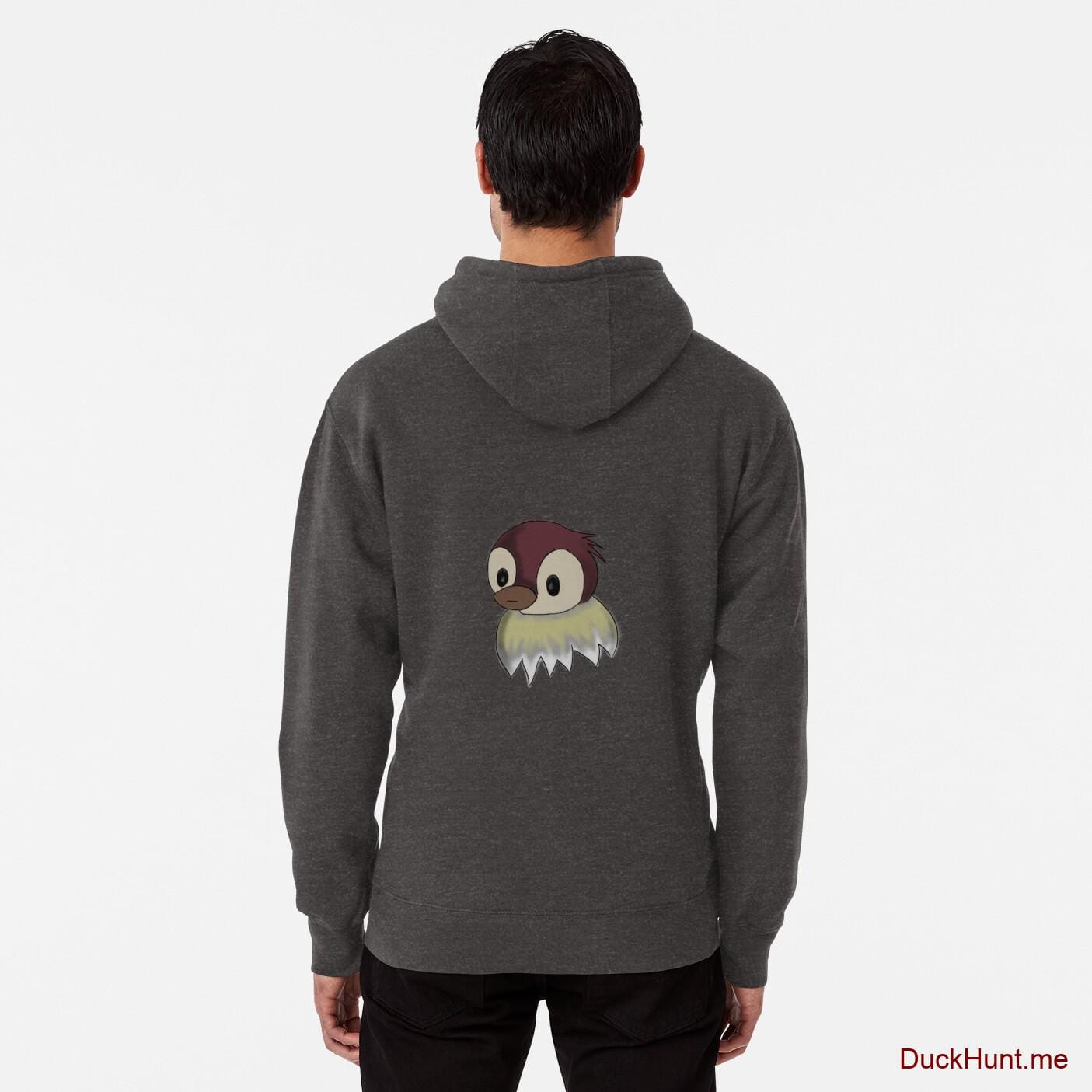 Ghost Duck (fogless) Charcoal Heather Pullover Hoodie (Back printed)