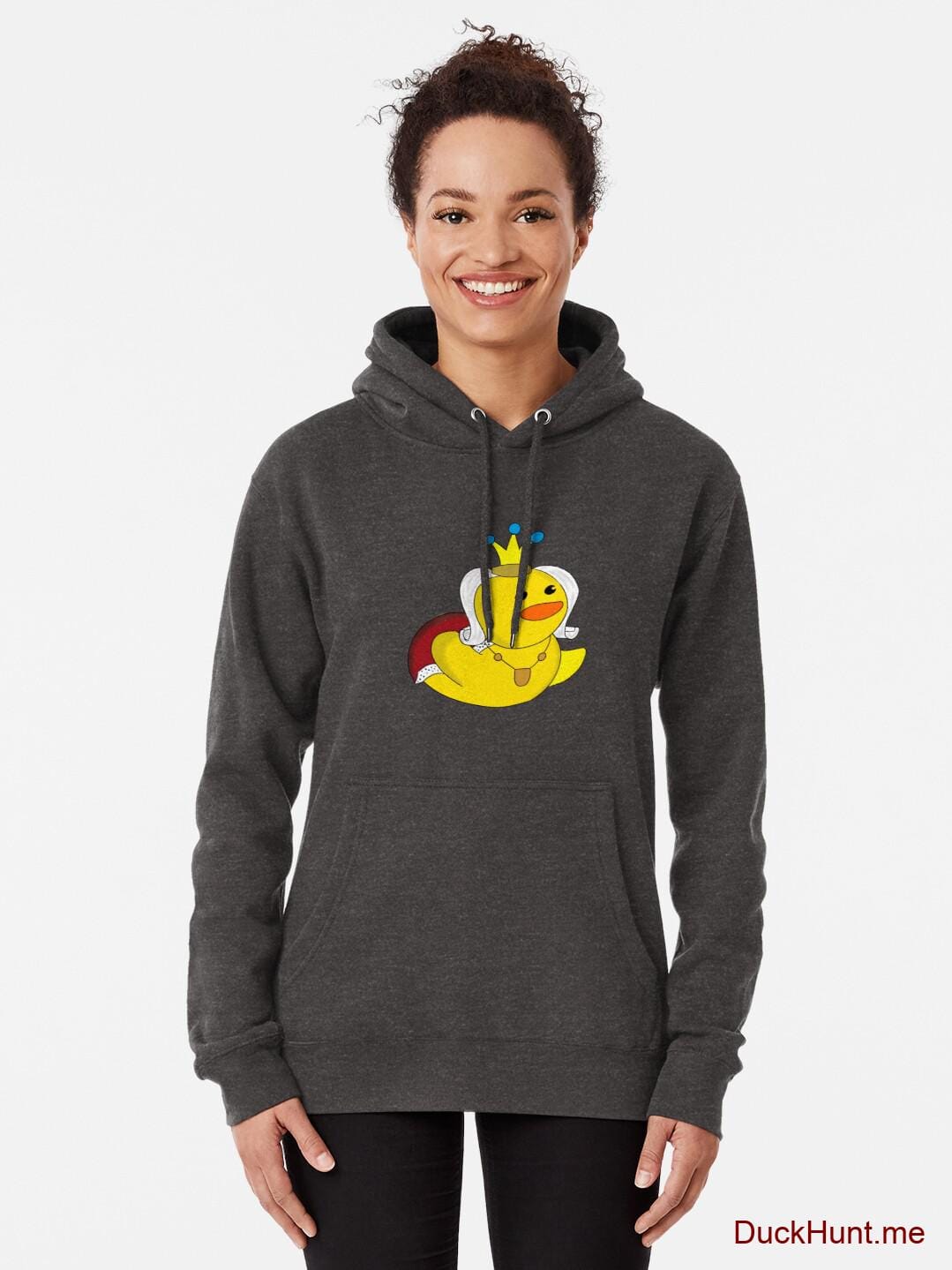 Royal Duck Charcoal Heather Pullover Hoodie (Front printed) alternative image 1