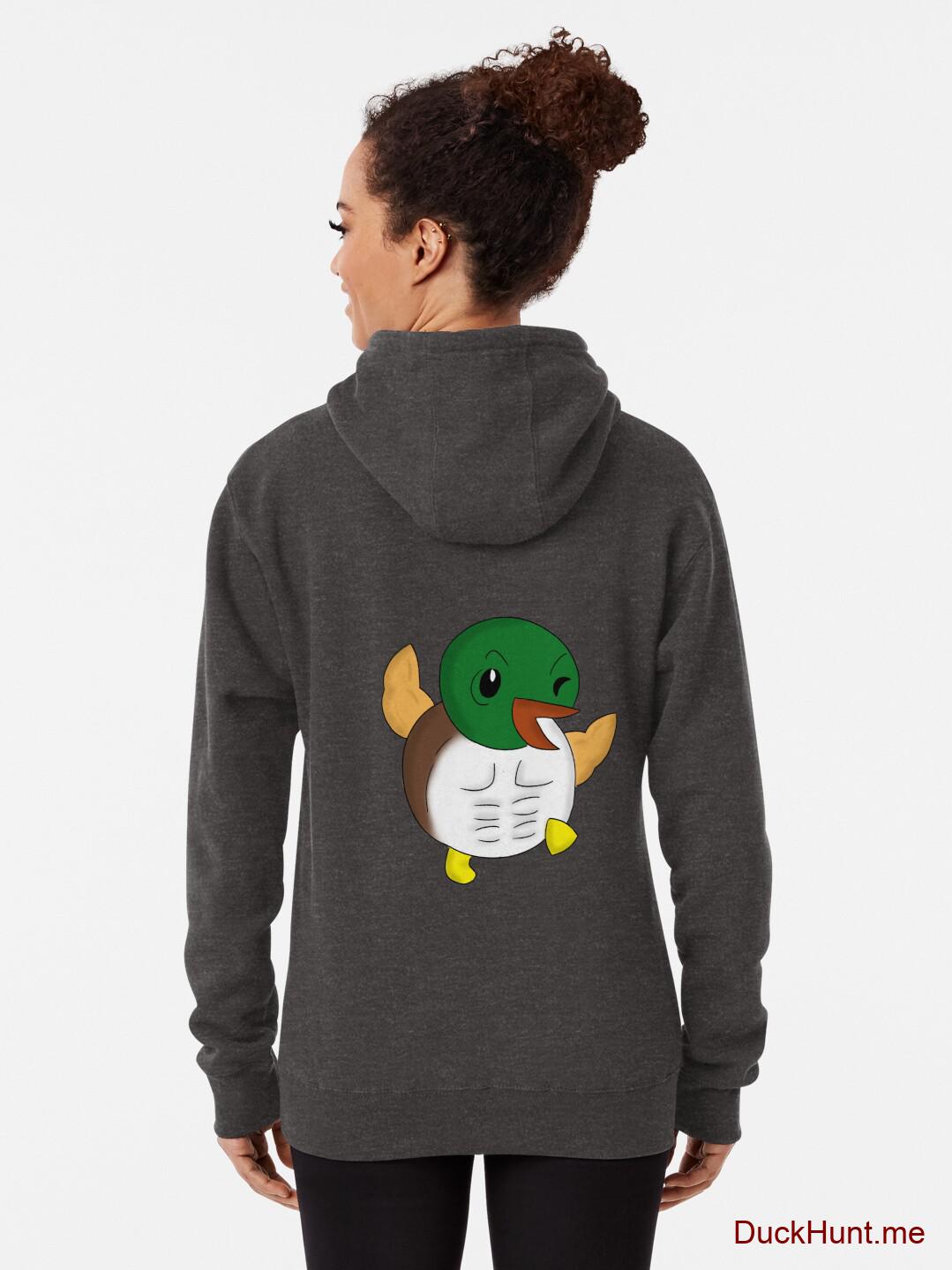 Super duck Charcoal Heather Pullover Hoodie (Back printed) alternative image 1