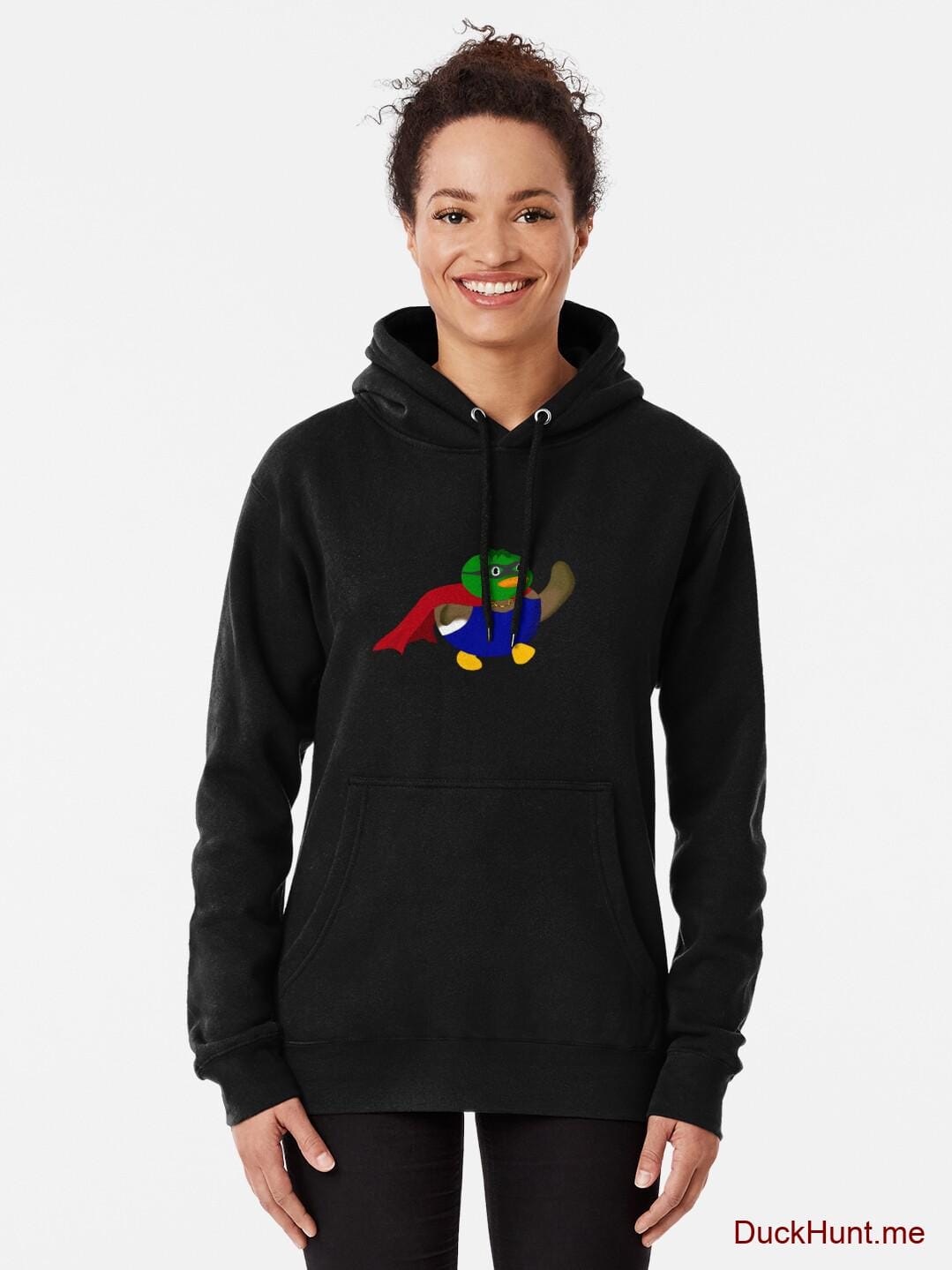 Alive Boss Duck Black Pullover Hoodie (Front printed) alternative image 1
