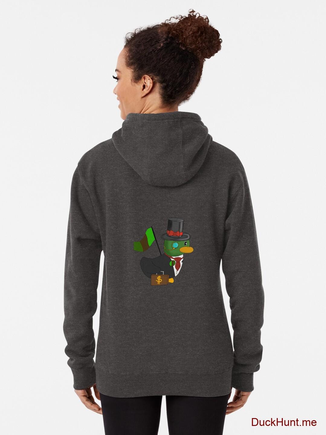 Golden Duck Charcoal Heather Pullover Hoodie (Back printed) alternative image 1