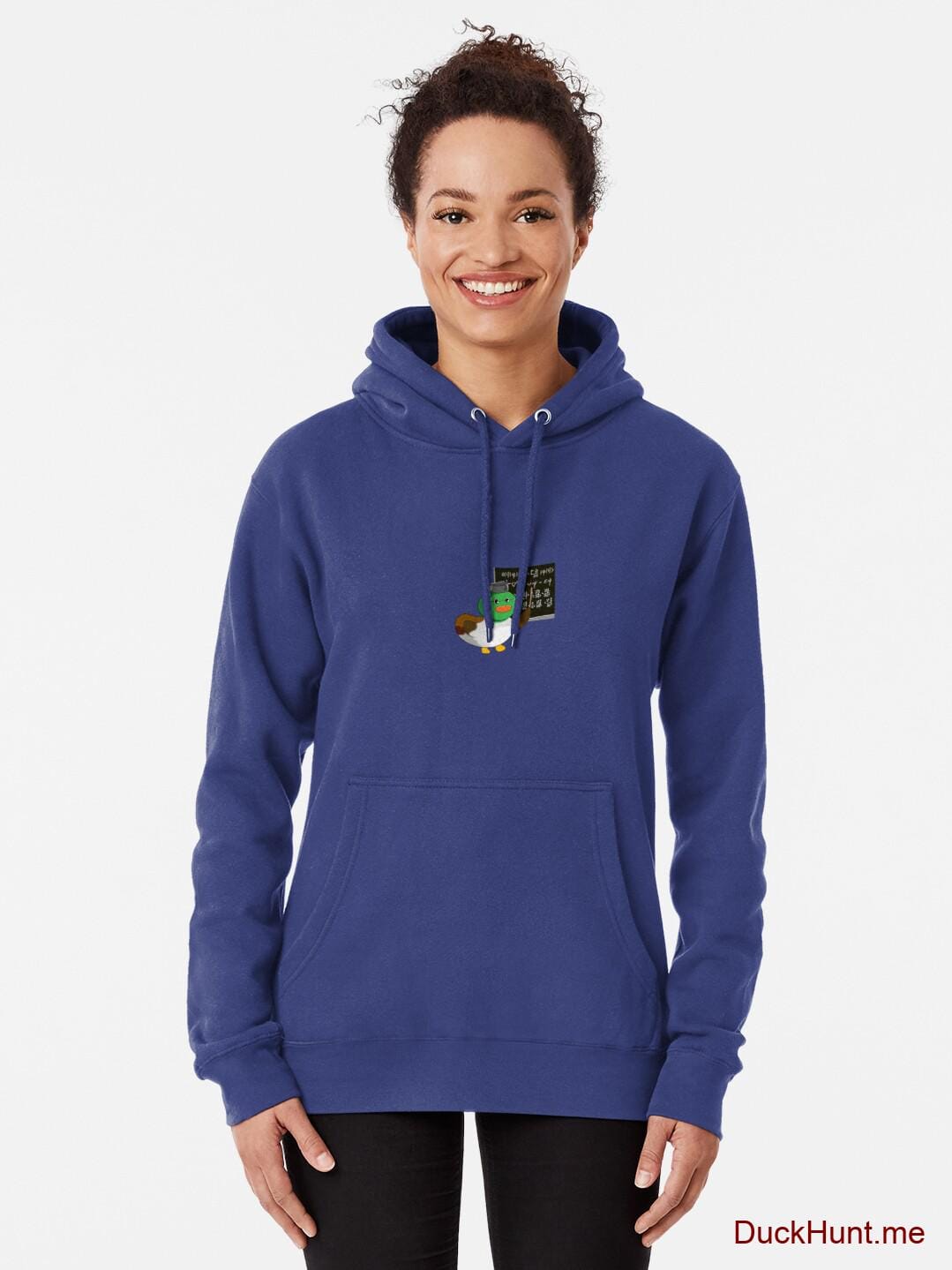 Prof Duck Blue Pullover Hoodie (Front printed) alternative image 1