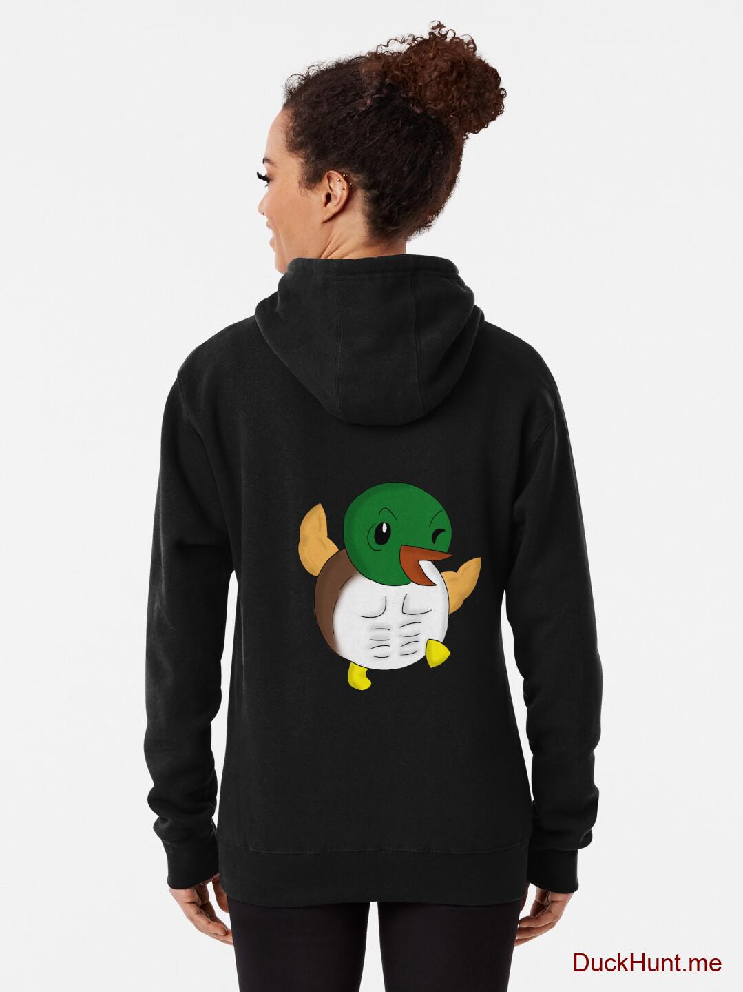 Super duck Black Pullover Hoodie (Back printed) alternative image 1