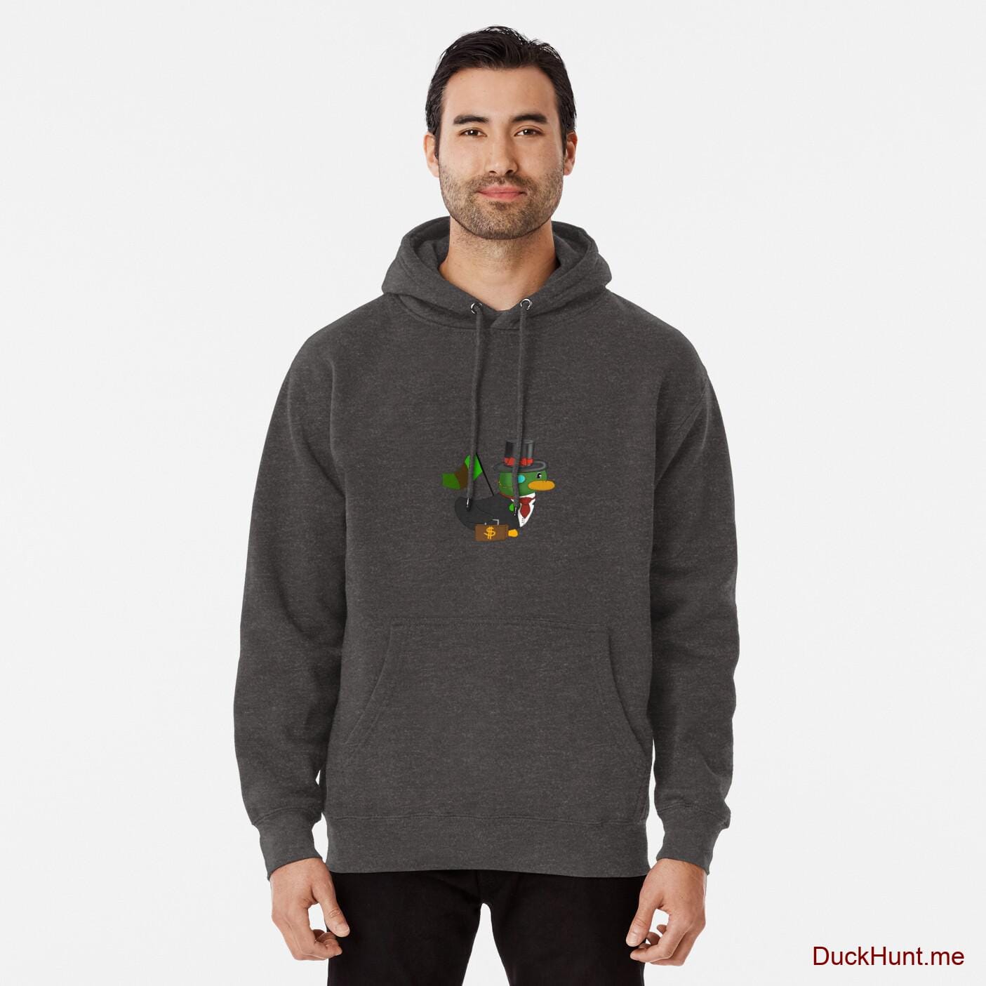 Golden Duck Charcoal Heather Pullover Hoodie (Front printed)
