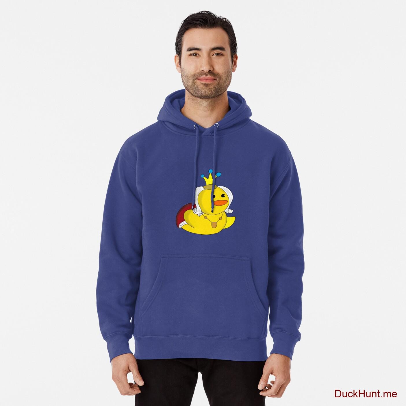 Royal Duck Blue Pullover Hoodie (Front printed)