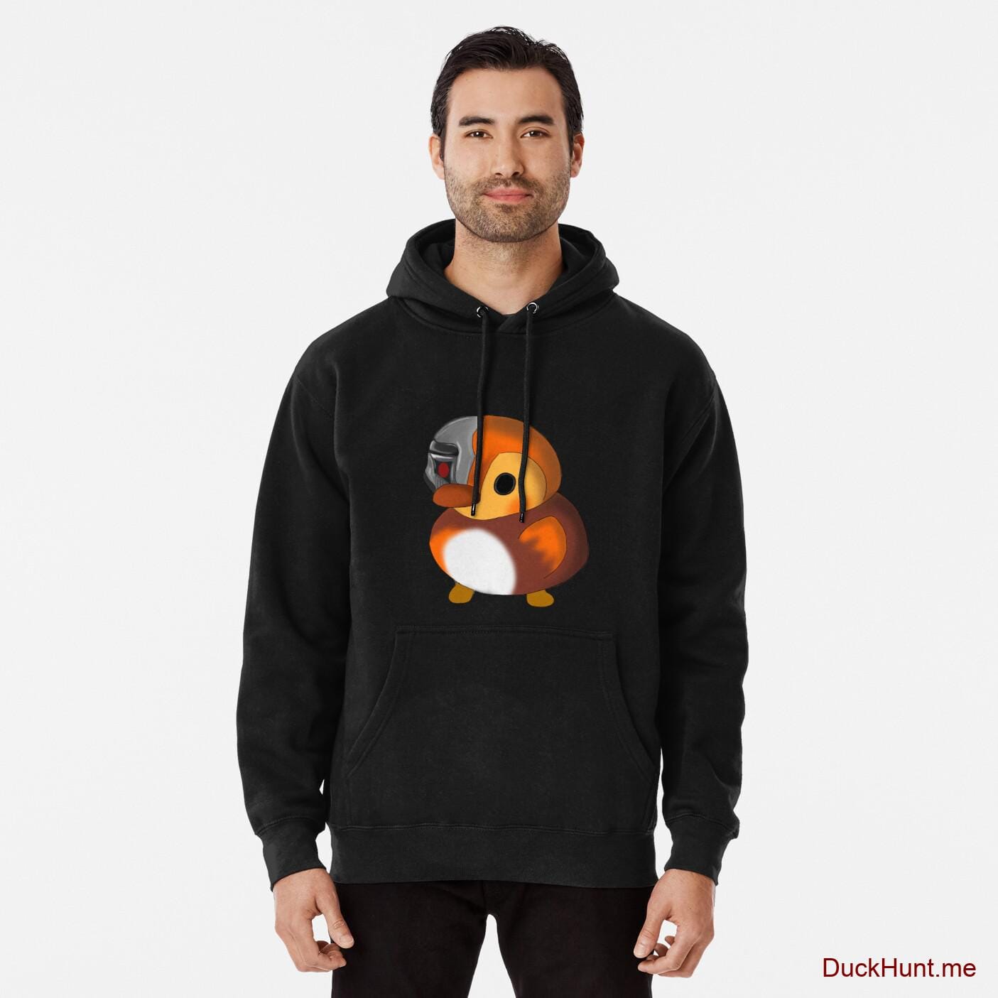 Mechanical Duck Black Pullover Hoodie (Front printed)