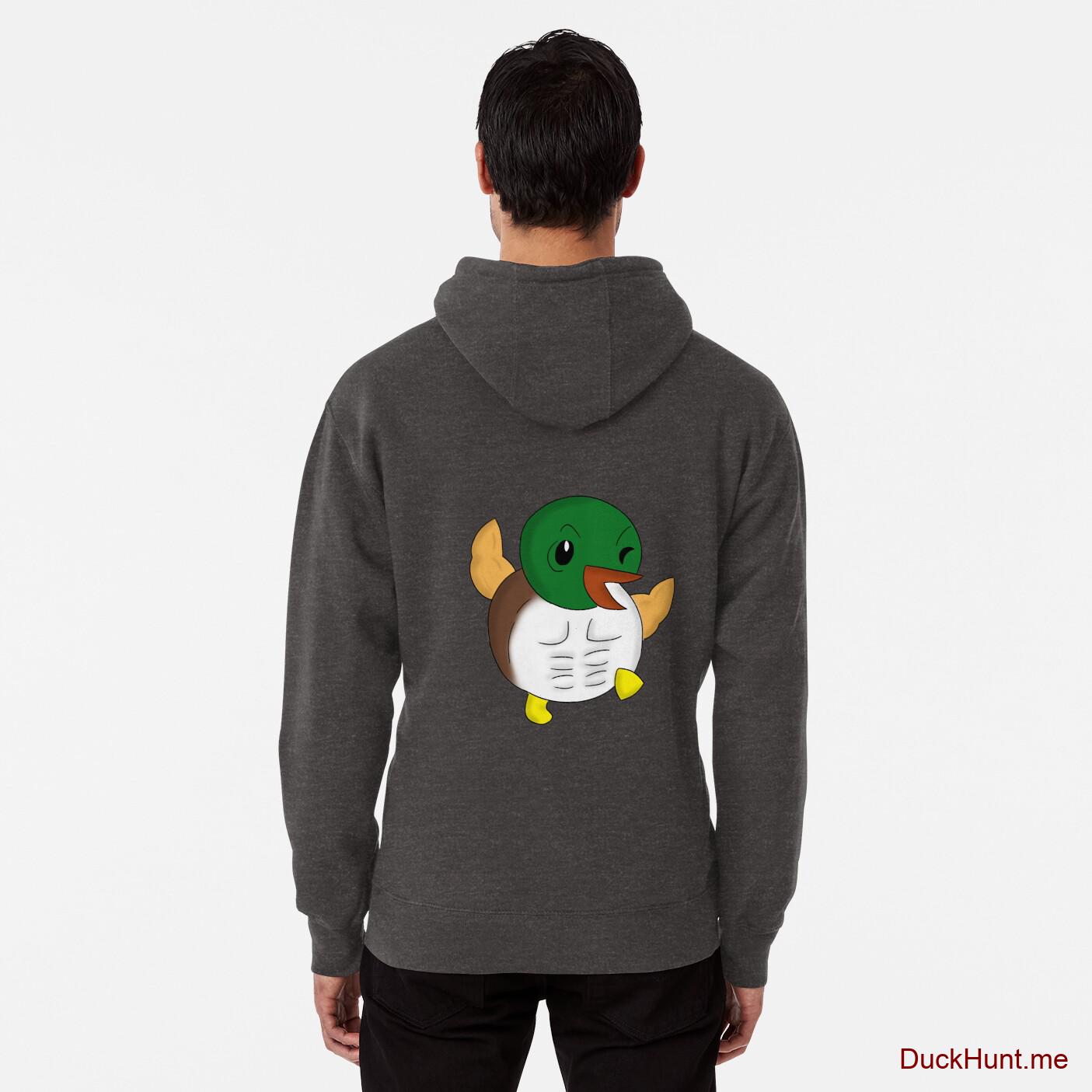 Super duck Charcoal Heather Pullover Hoodie (Back printed)