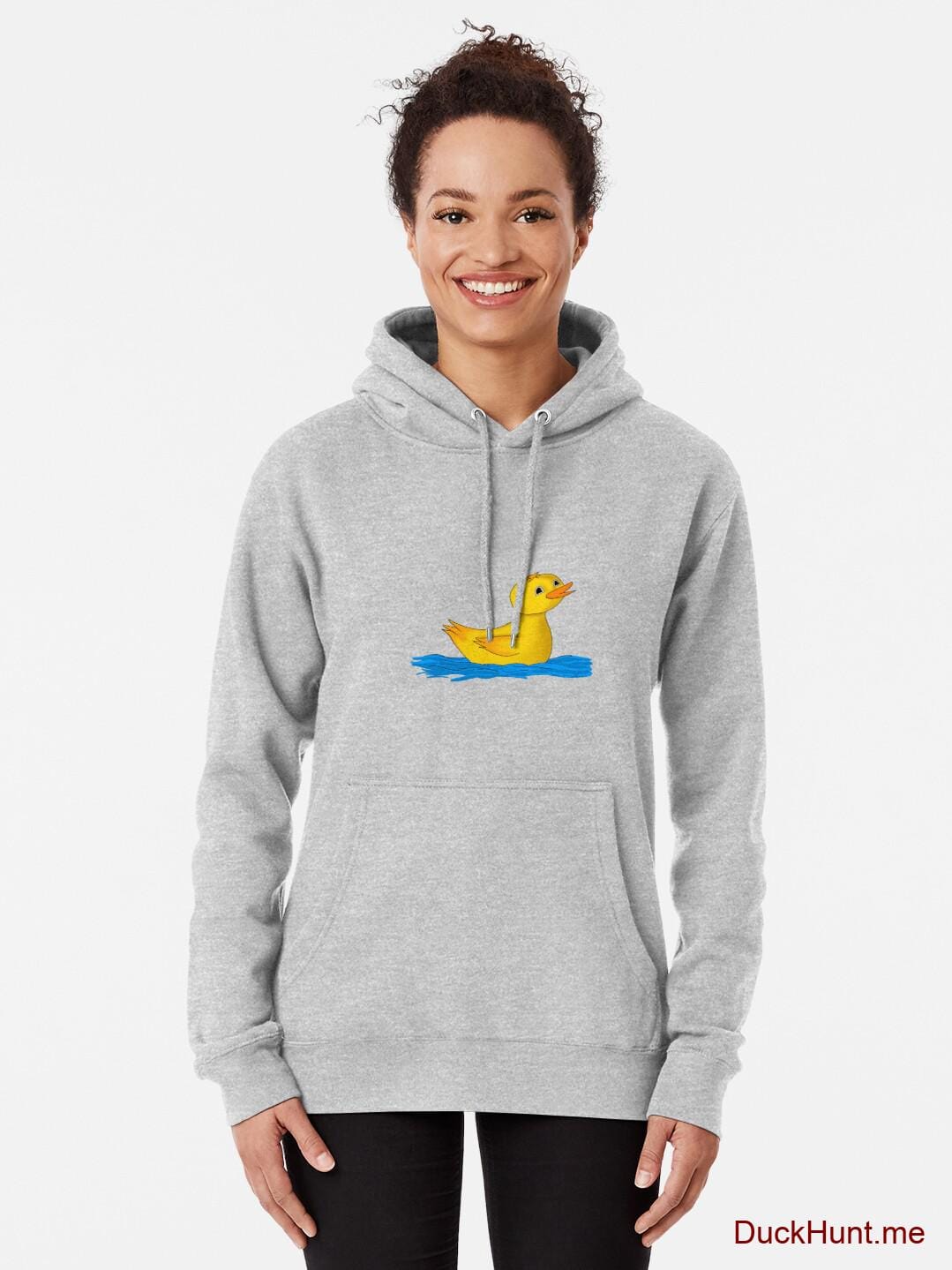 Plastic Duck Heather Grey Pullover Hoodie (Front printed) alternative image 1