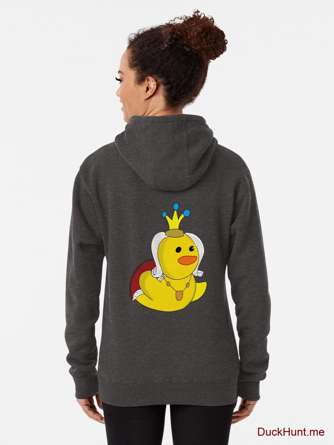 Royal Duck Charcoal Heather Pullover Hoodie (Back printed) alternative image 1