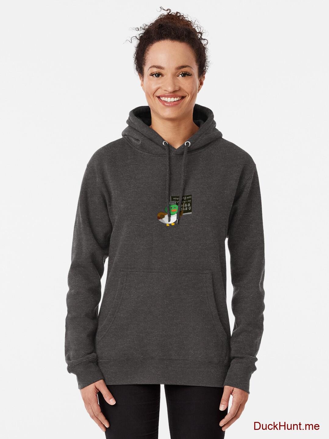 Prof Duck Charcoal Heather Pullover Hoodie (Front printed) alternative image 1