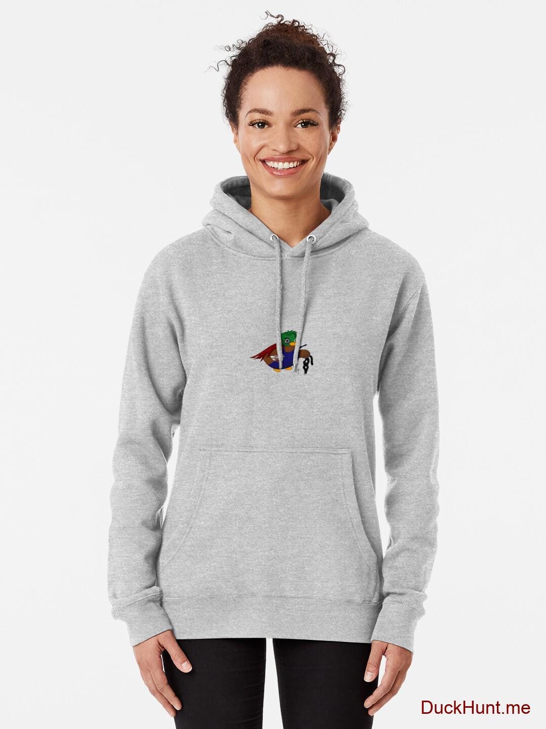 Dead DuckHunt Boss (smokeless) Heather Grey Pullover Hoodie (Front printed) alternative image 1