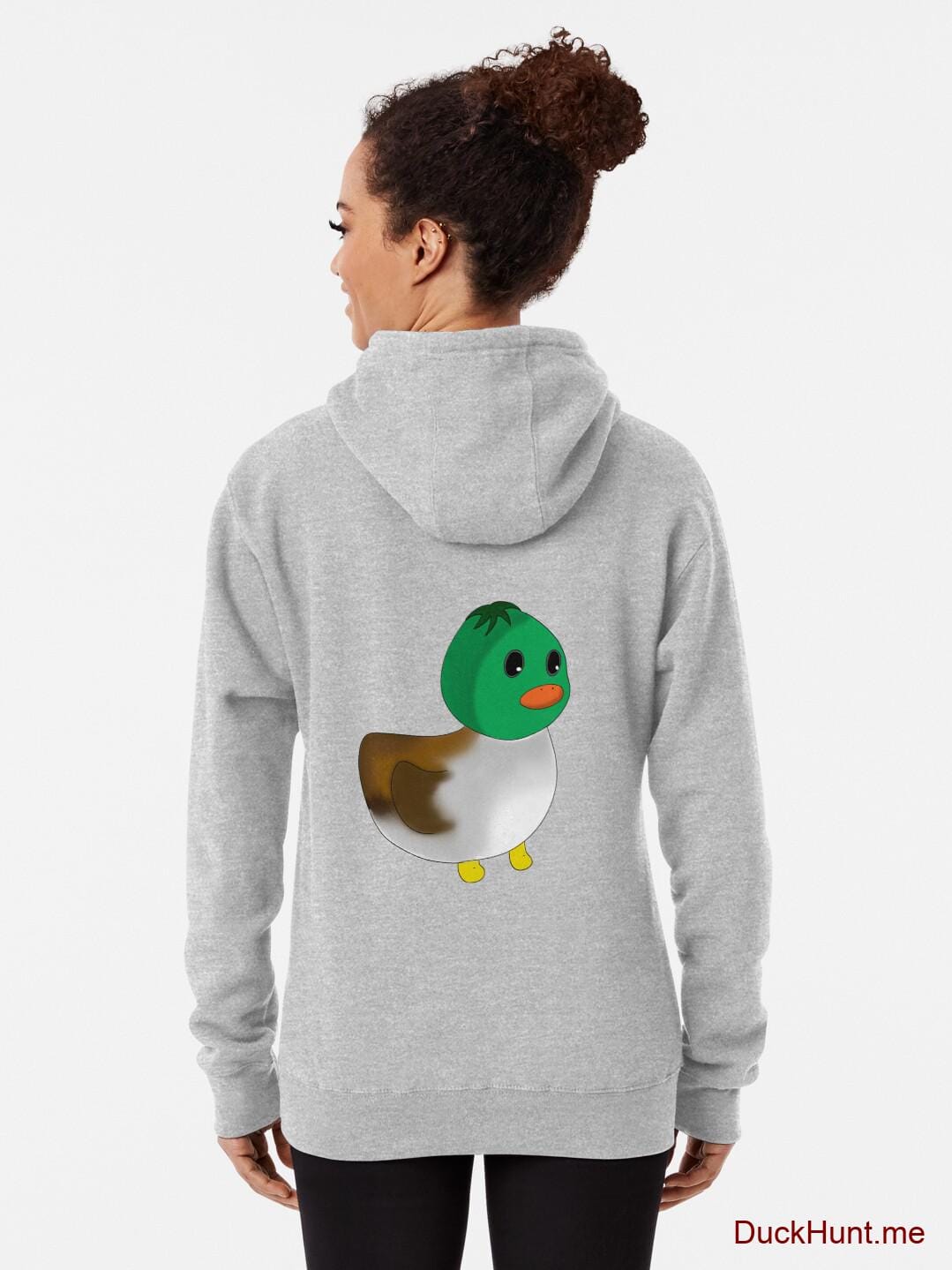 Normal Duck Heather Grey Pullover Hoodie (Back printed) alternative image 1