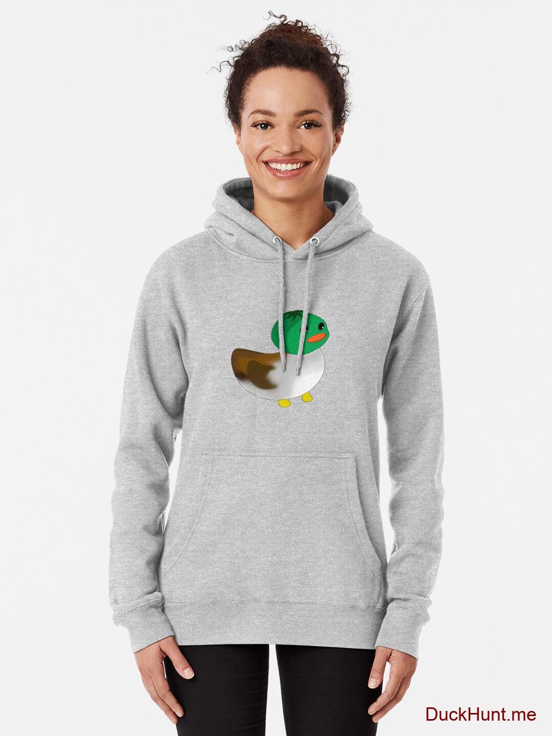 Normal Duck Heather Grey Pullover Hoodie (Front printed) alternative image 1