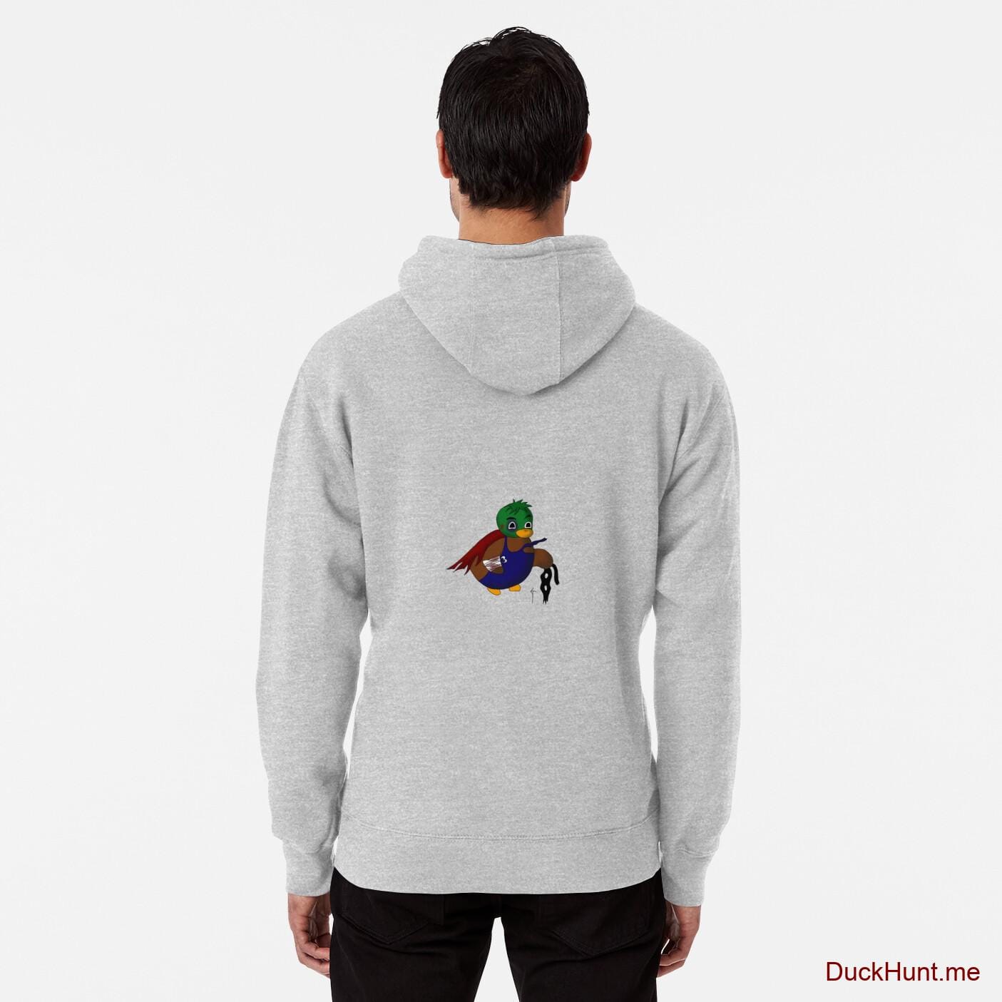 Dead DuckHunt Boss (smokeless) Heather Grey Pullover Hoodie (Back printed)
