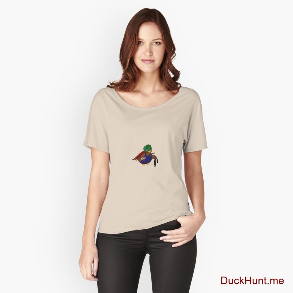 Dead DuckHunt Boss (smokeless) Creme Relaxed Fit T-Shirt (Front printed)