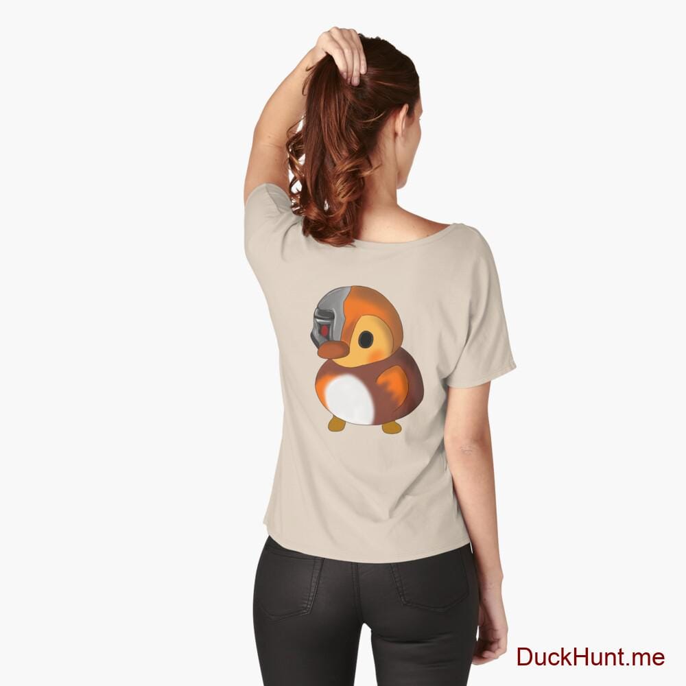 Mechanical Duck Creme Relaxed Fit T-Shirt (Back printed)