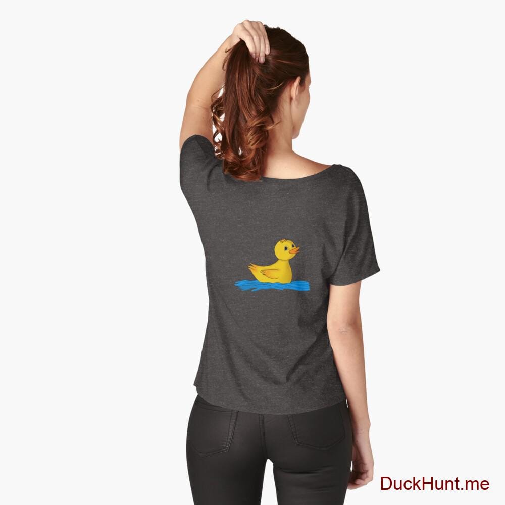 Plastic Duck Charcoal Heather Relaxed Fit T-Shirt (Back printed)