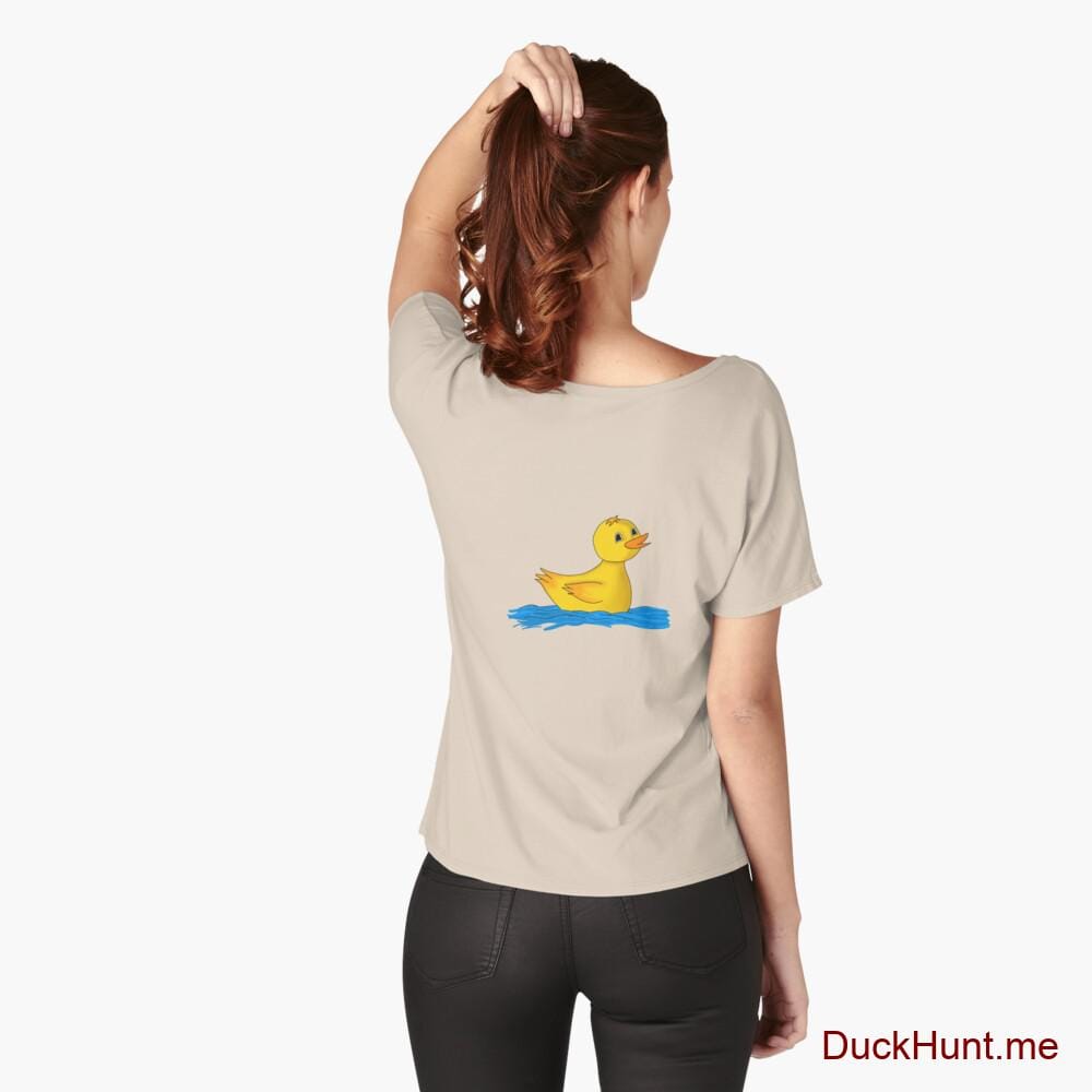 Plastic Duck Creme Relaxed Fit T-Shirt (Back printed)