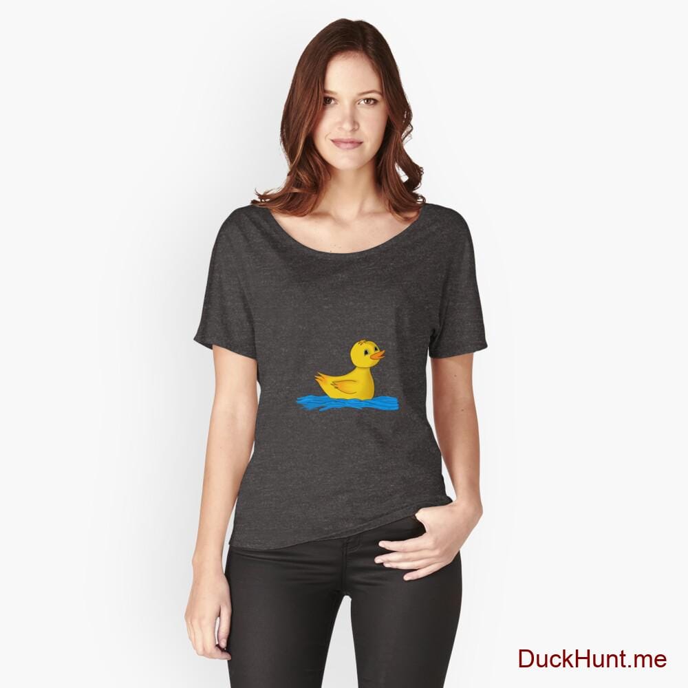 Plastic Duck Charcoal Heather Relaxed Fit T-Shirt (Front printed)