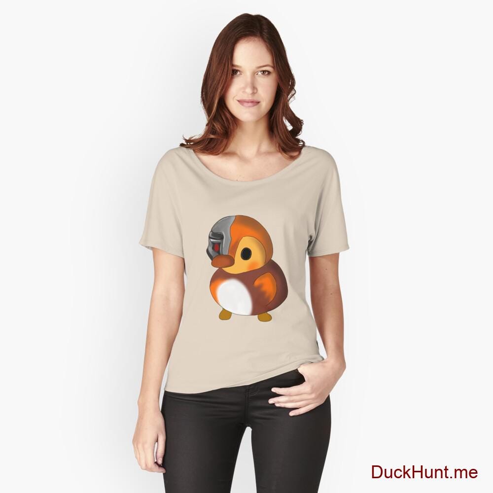 Mechanical Duck Creme Relaxed Fit T-Shirt (Front printed)