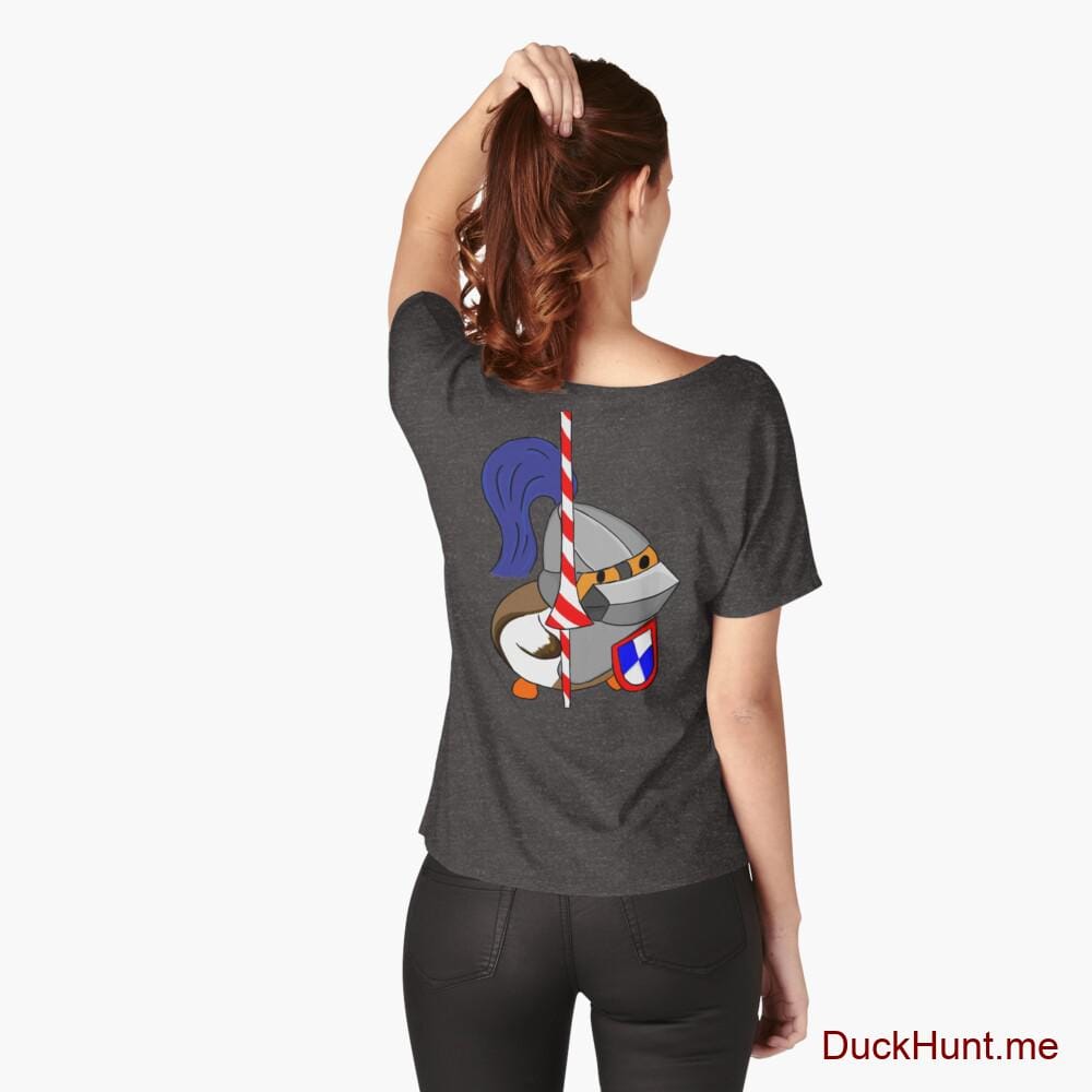 Armored Duck Charcoal Heather Relaxed Fit T-Shirt (Back printed)