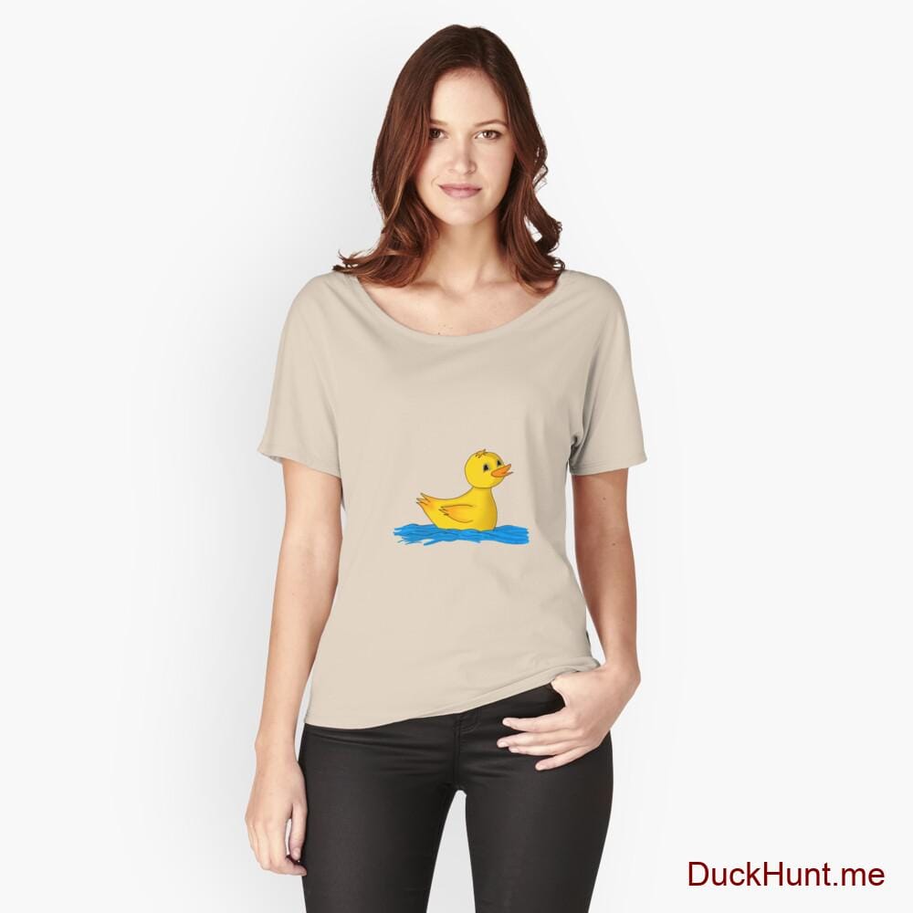 Plastic Duck Creme Relaxed Fit T-Shirt (Front printed)