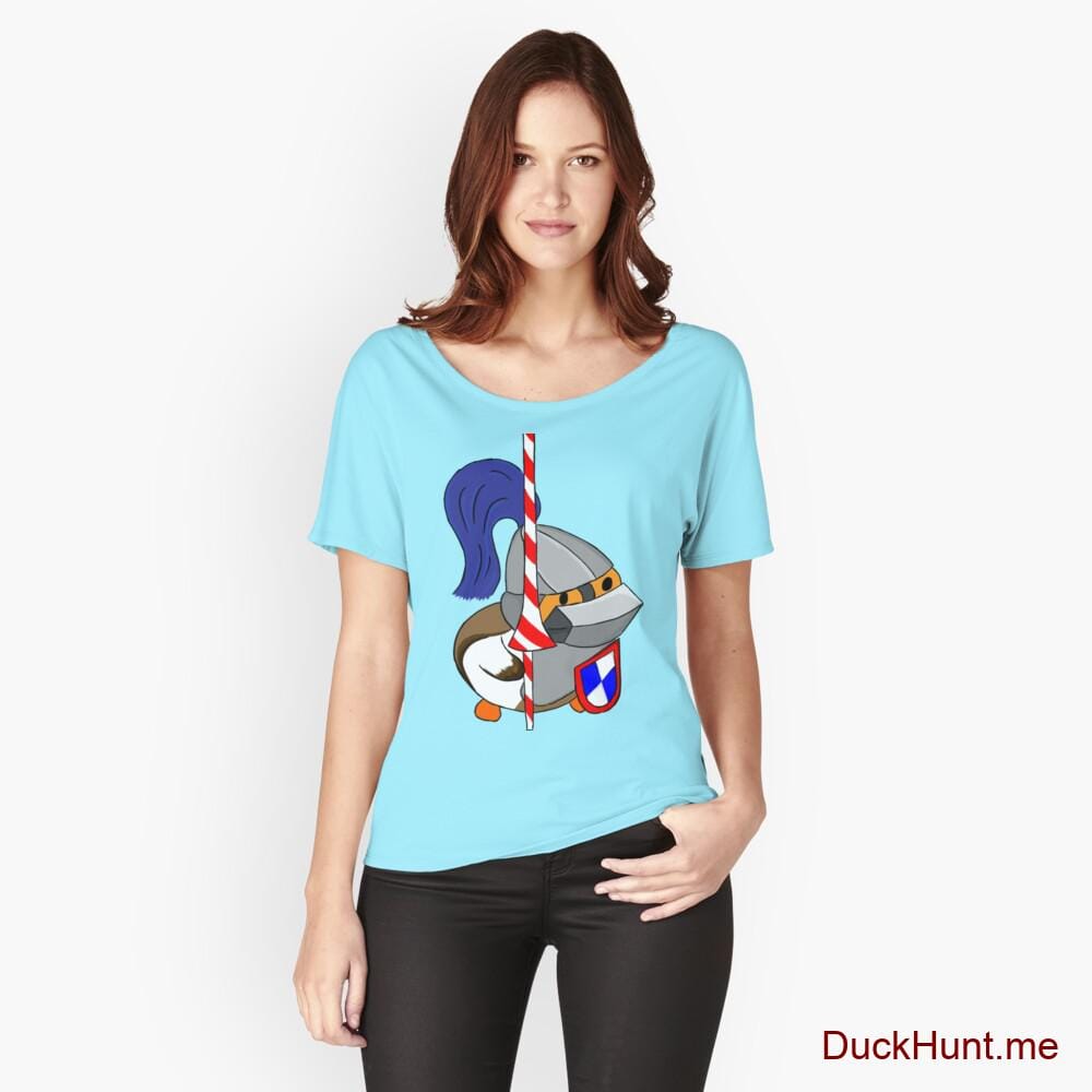 Armored Duck Turquoise Relaxed Fit T-Shirt (Front printed)