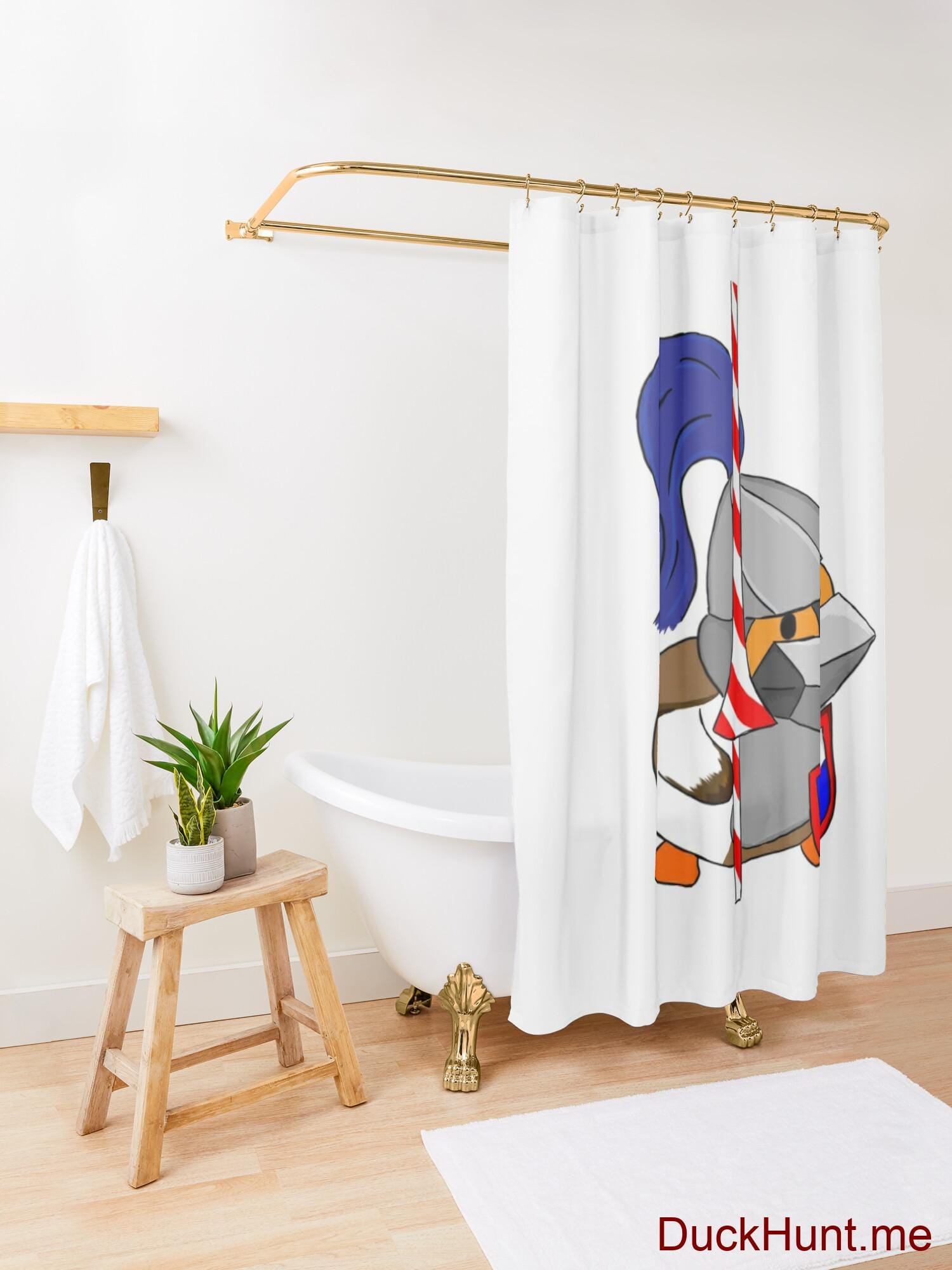 Armored Duck Shower Curtain alternative image 3