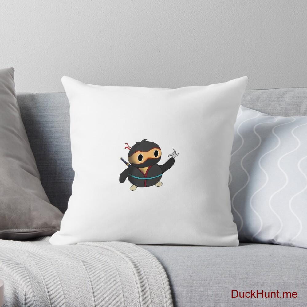 Ninja duck Throw Pillow