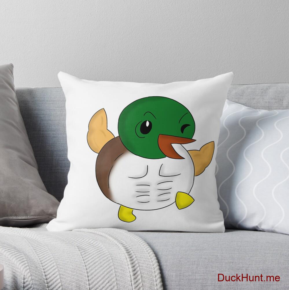 Super duck Throw Pillow