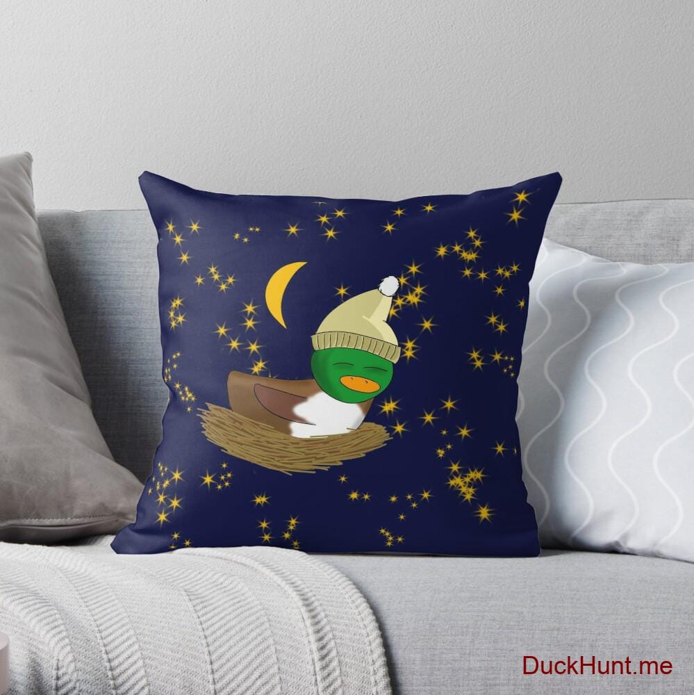 Night Duck Throw Pillow
