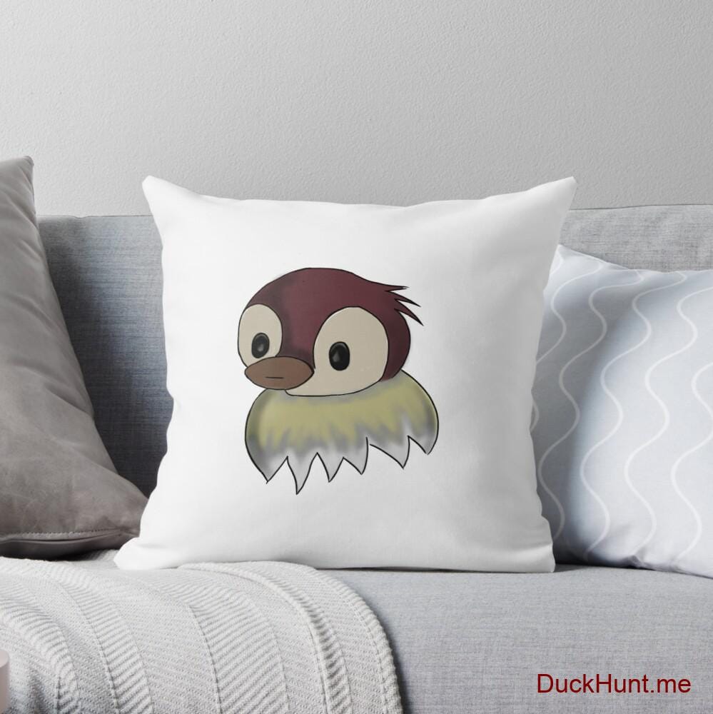 Ghost Duck (fogless) Throw Pillow