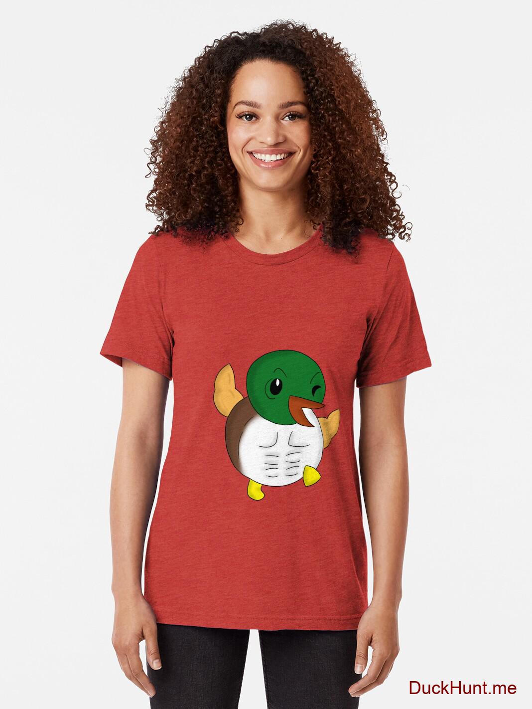 Super duck Red Tri-blend T-Shirt (Front printed) alternative image 1