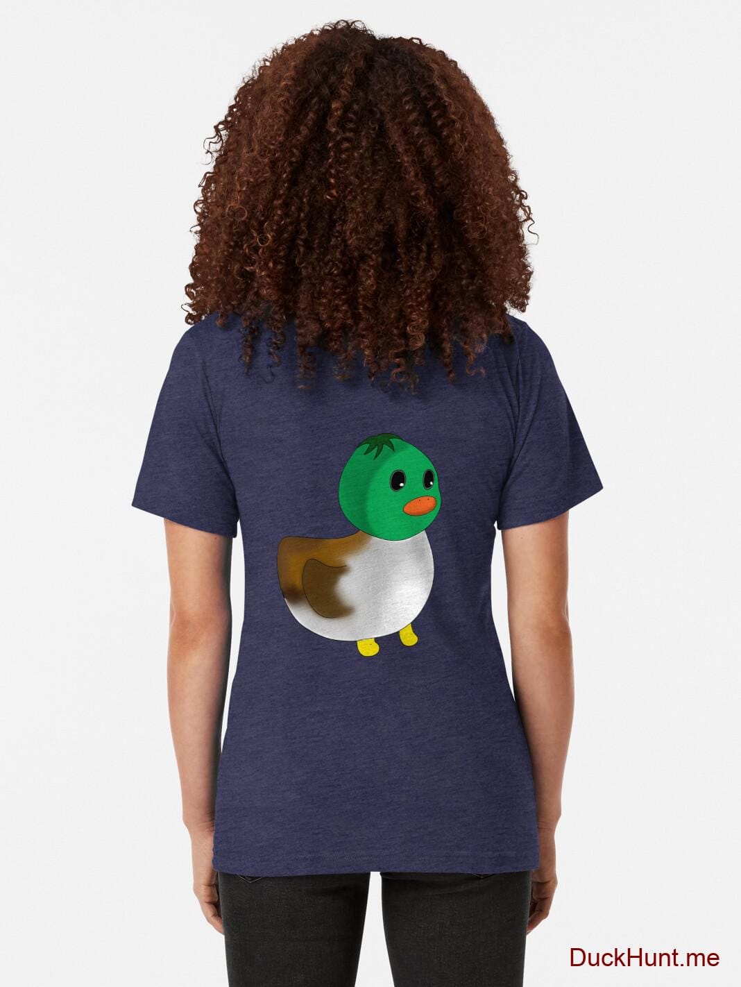 Normal Duck Navy Tri-blend T-Shirt (Back printed) alternative image 1