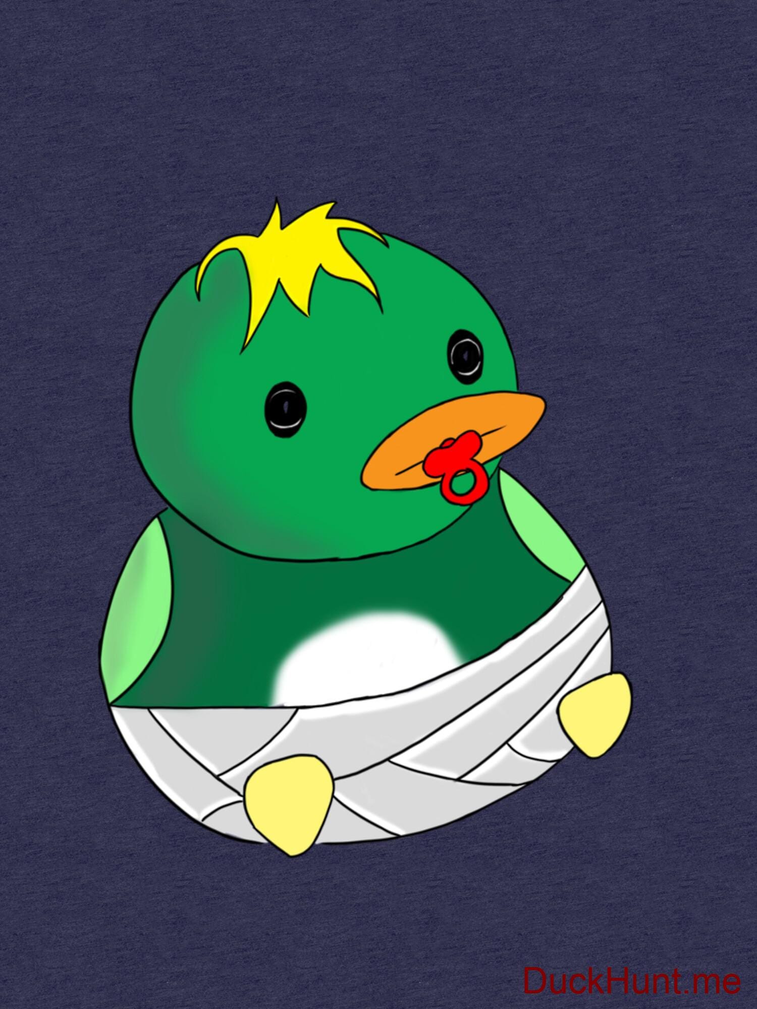 Baby duck Navy Tri-blend T-Shirt (Back printed) alternative image 2