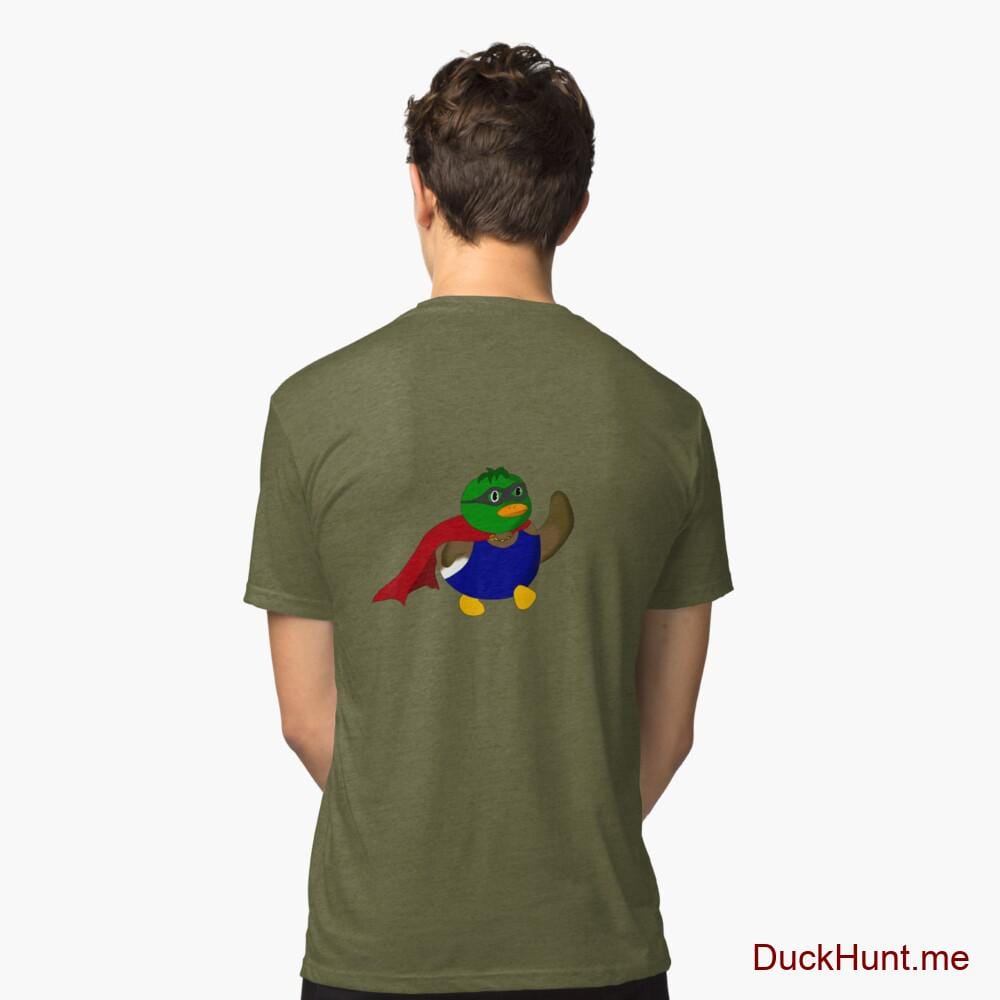 Alive Boss Duck Green Tri-blend T-Shirt (Back printed)