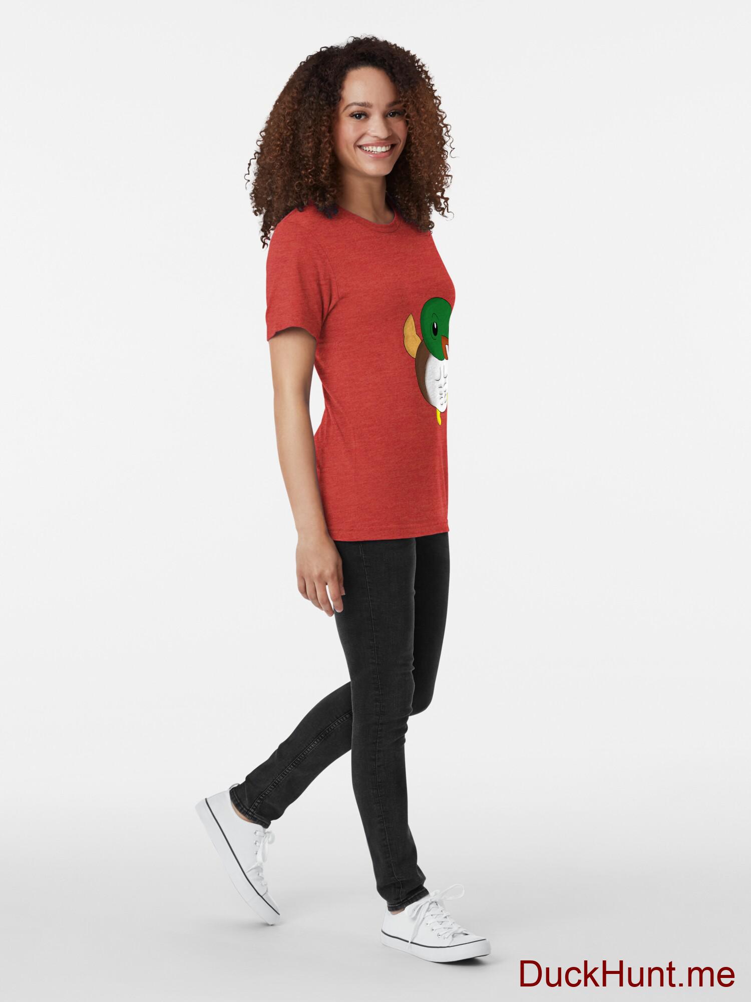Super duck Red Tri-blend T-Shirt (Front printed) alternative image 3