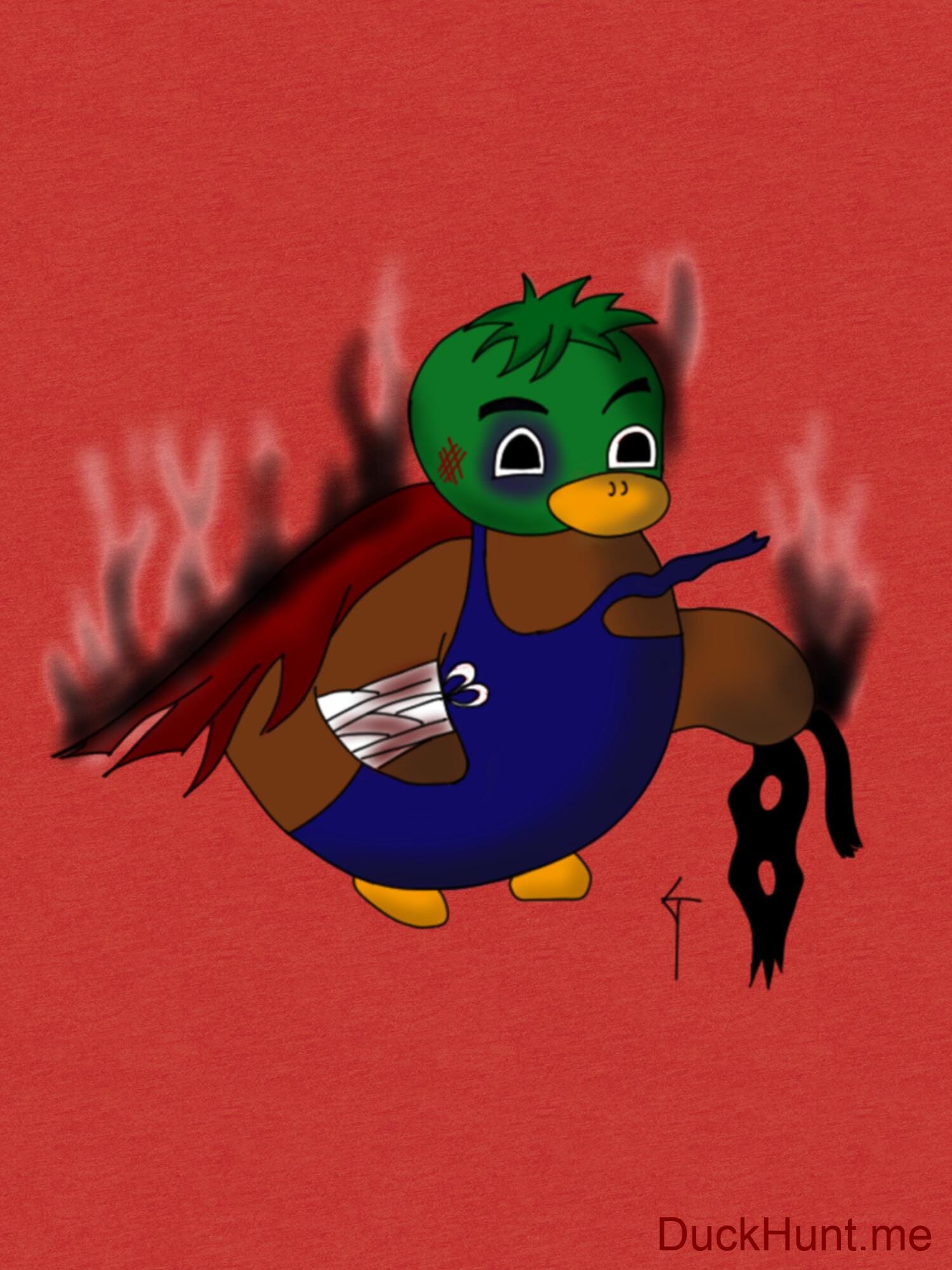 Dead Boss Duck (smoky) Red Tri-blend T-Shirt (Back printed) alternative image 2