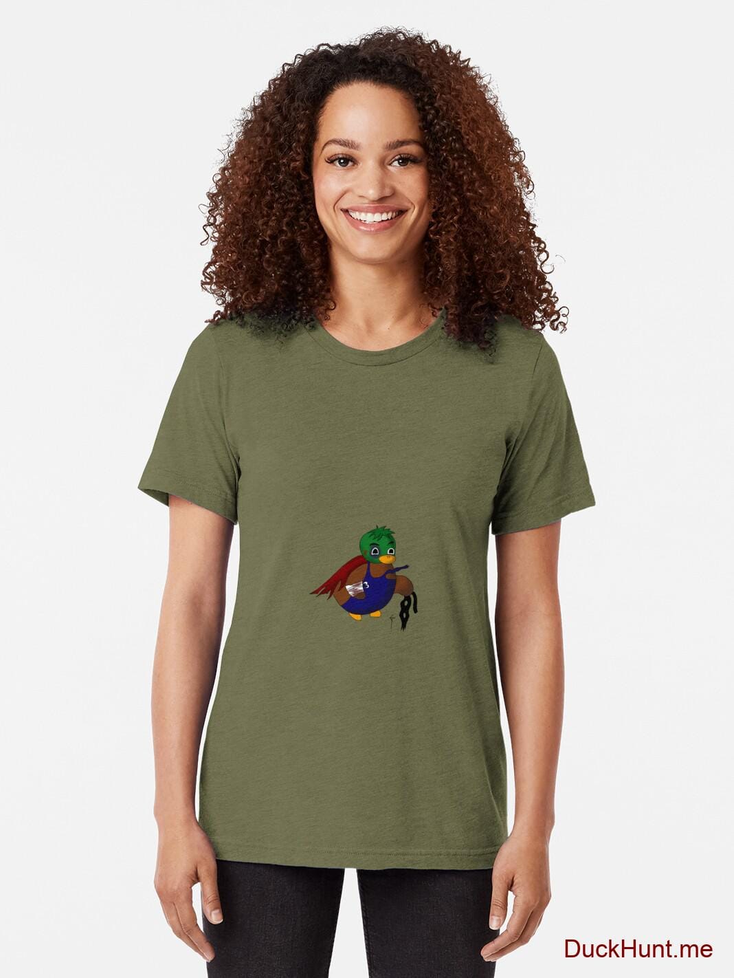 Dead DuckHunt Boss (smokeless) Green Tri-blend T-Shirt (Front printed) alternative image 1