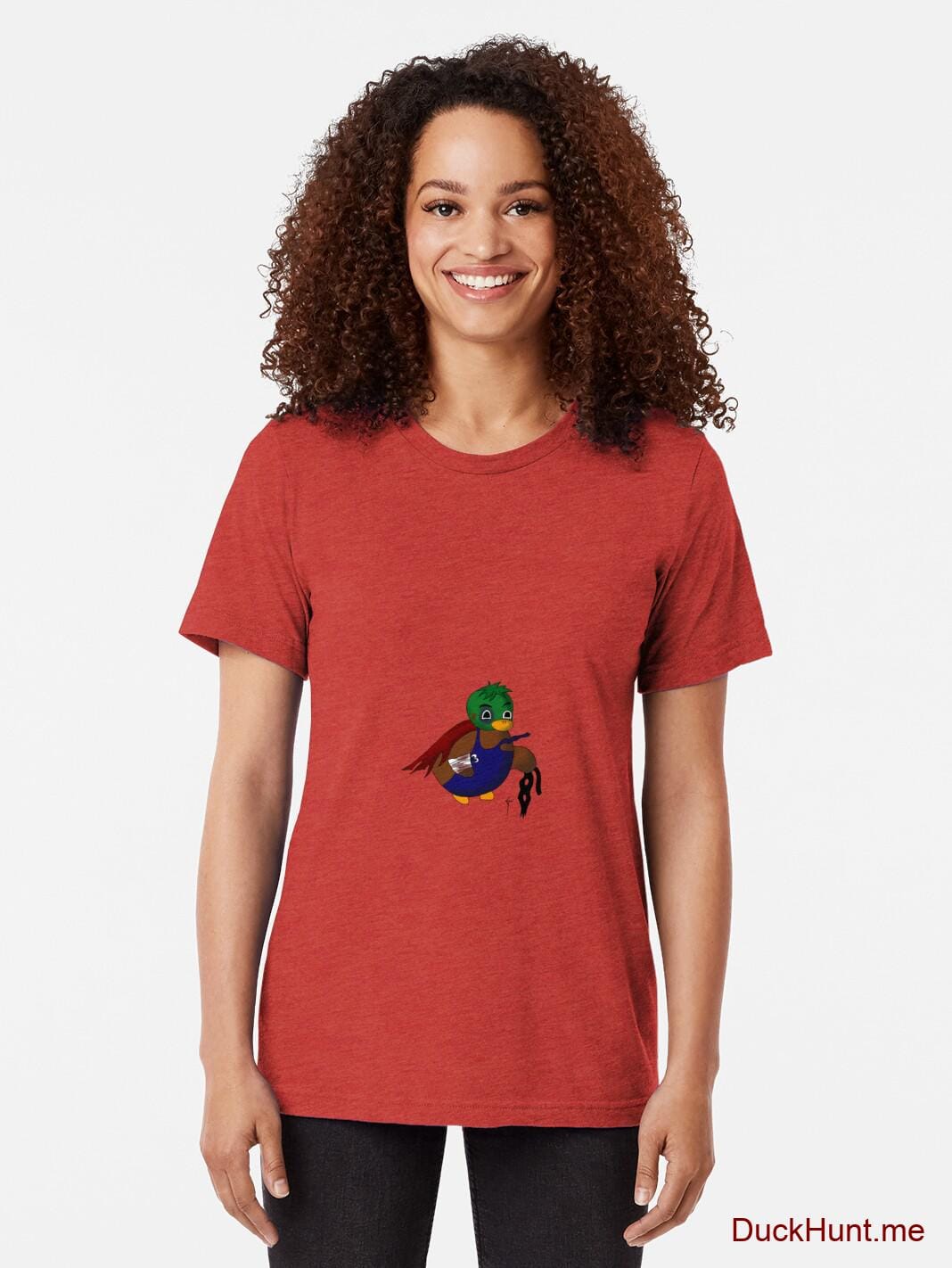 Dead DuckHunt Boss (smokeless) Red Tri-blend T-Shirt (Front printed) alternative image 1